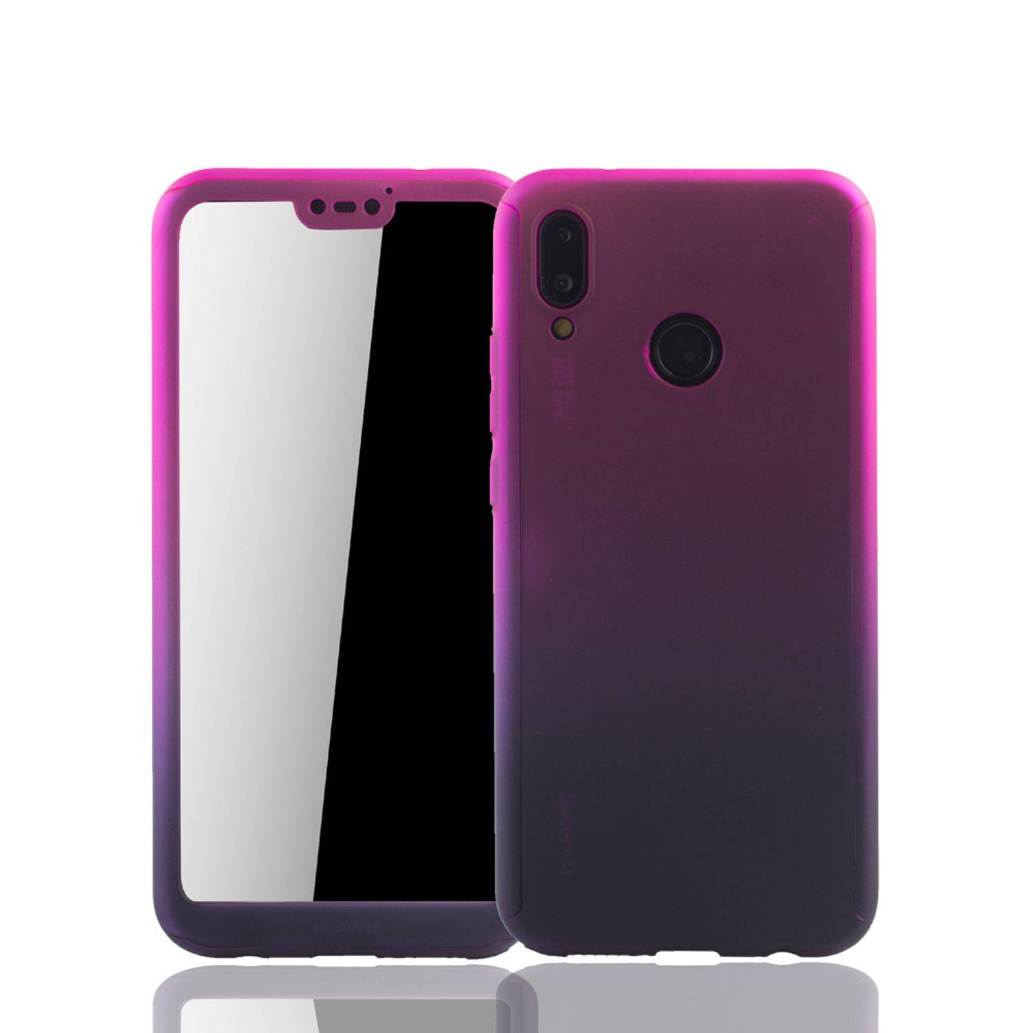 Huawei P20 Lite Handyhülle 360 Grad Schutz Full Cover Mehrfarbig