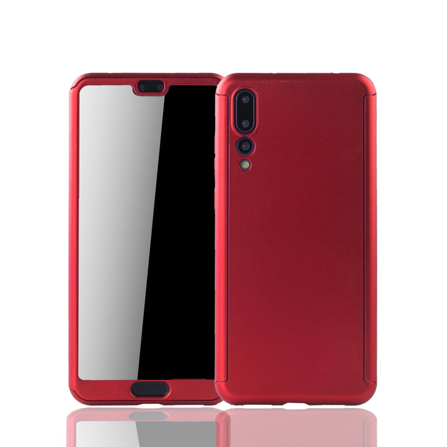 Huawei P20 Pro Handyhülle 360 Grad Schutz Full Cover Rot