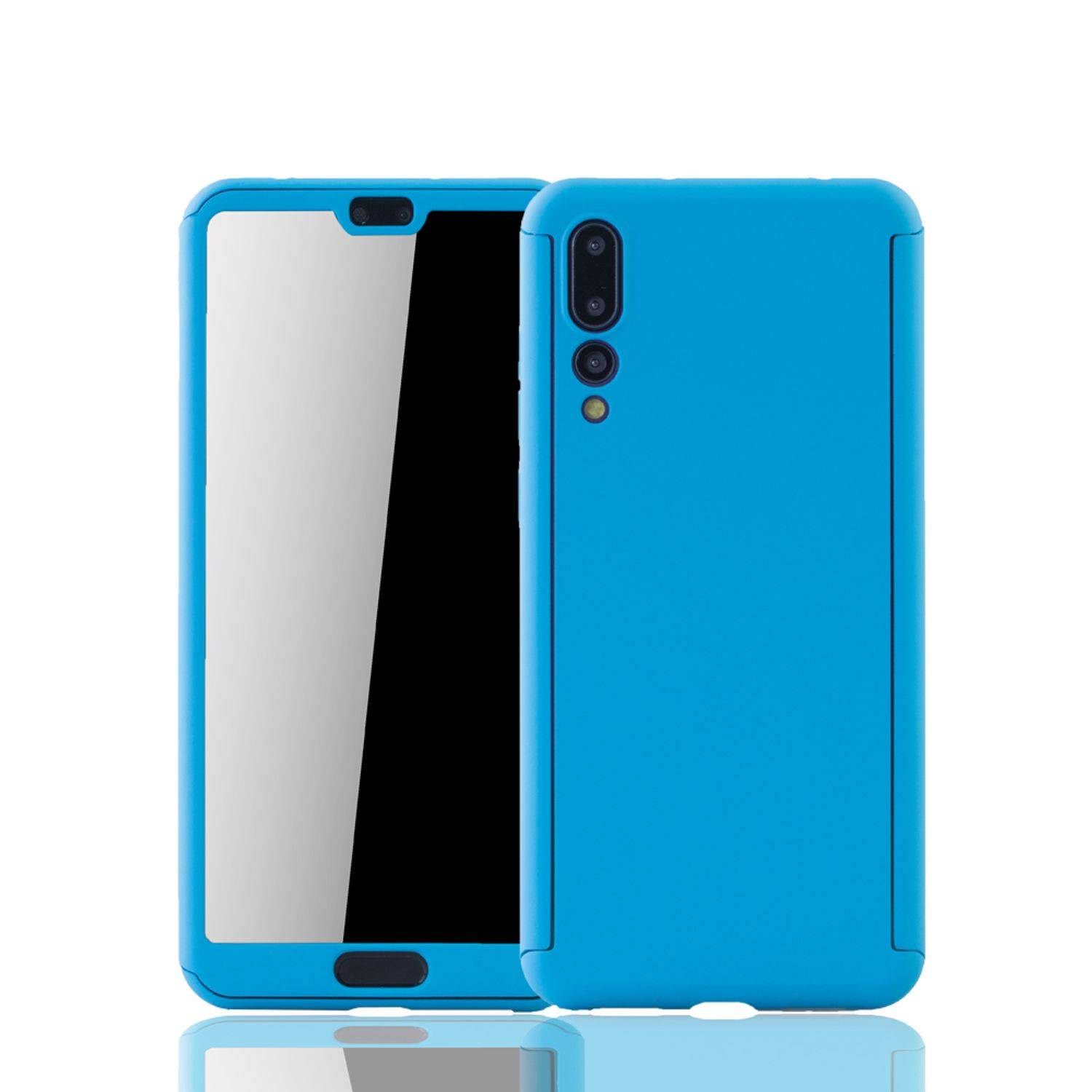 Huawei P20 Pro Handyhülle 360 Grad Schutz Full Cover Blau