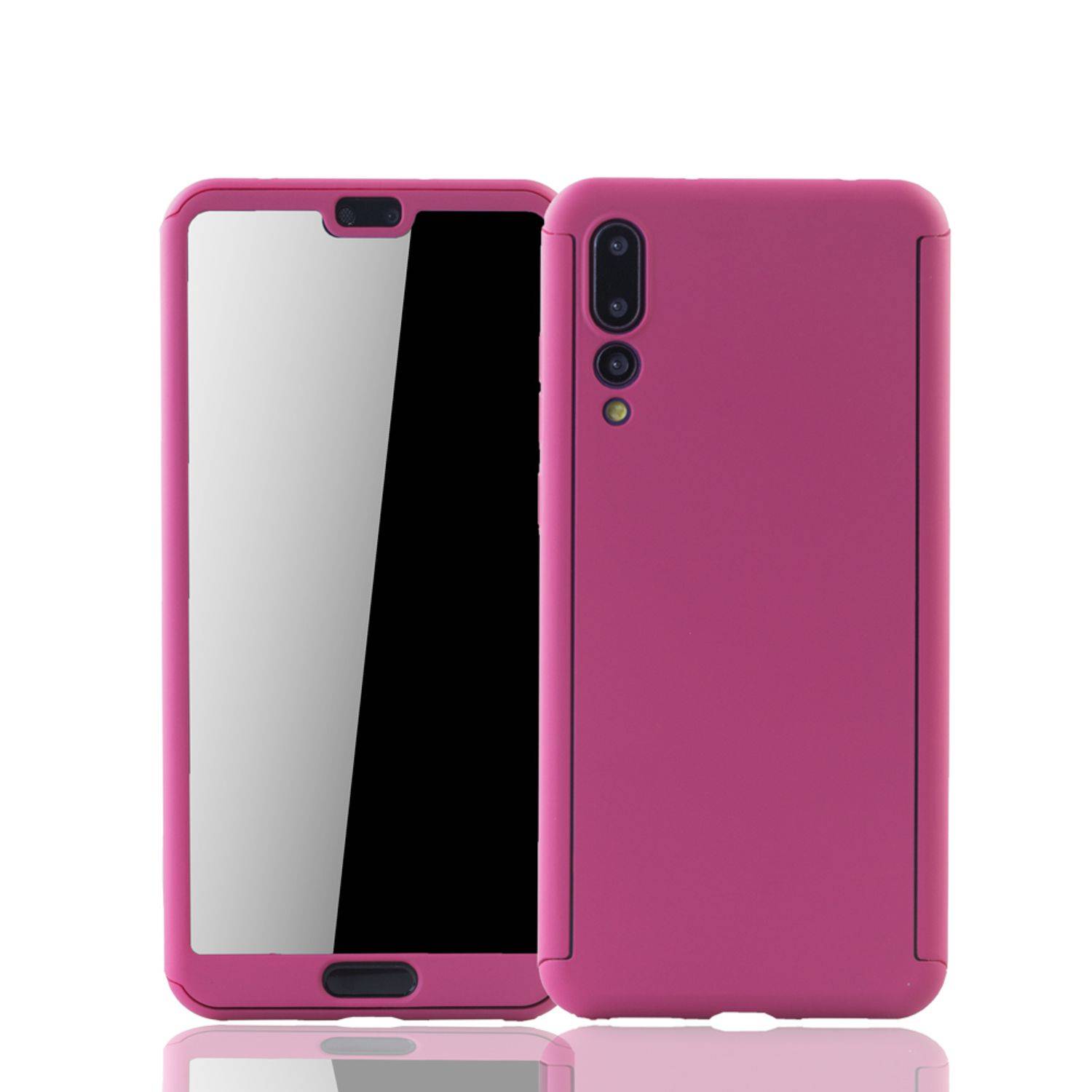 Huawei P20 Pro Handyhülle 360 Grad Schutz Full Cover Rosa