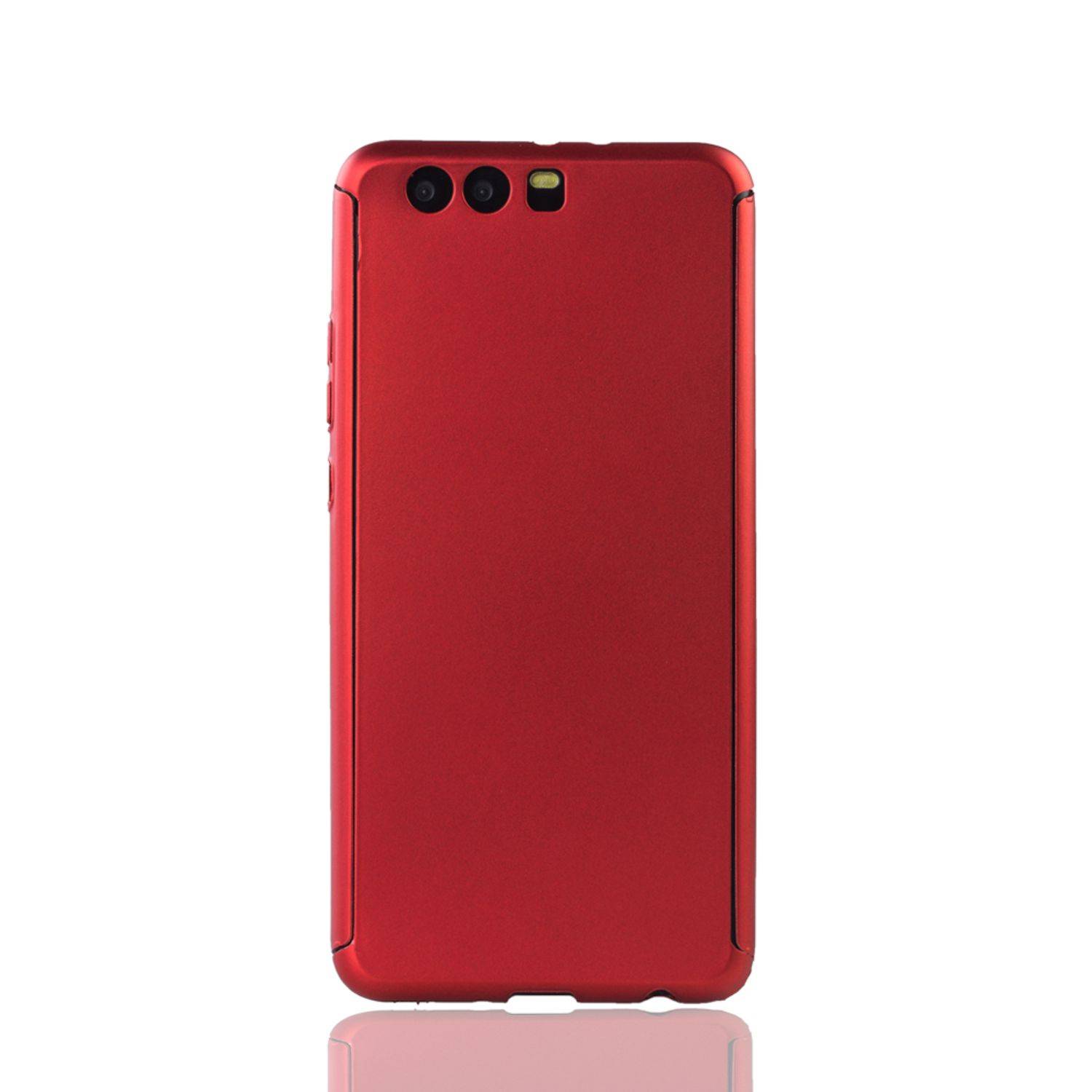 Huawei P10 Plus Handyhülle 360 Grad Schutz Full Cover Rot