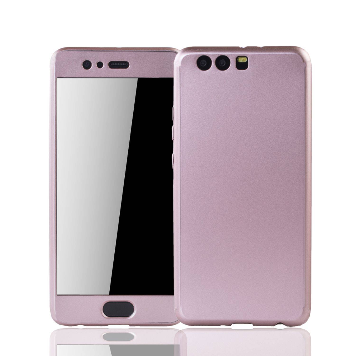 Huawei P10 Plus Handyhülle 360 Grad Schutz Full Cover Rosa