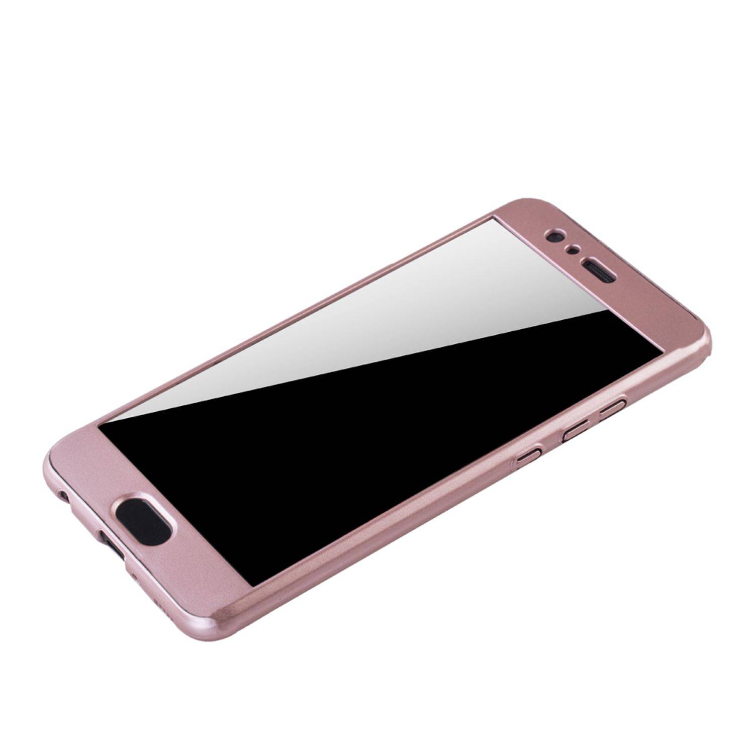 Huawei P10 Plus Handyhülle 360 Grad Schutz Full Cover Rosa