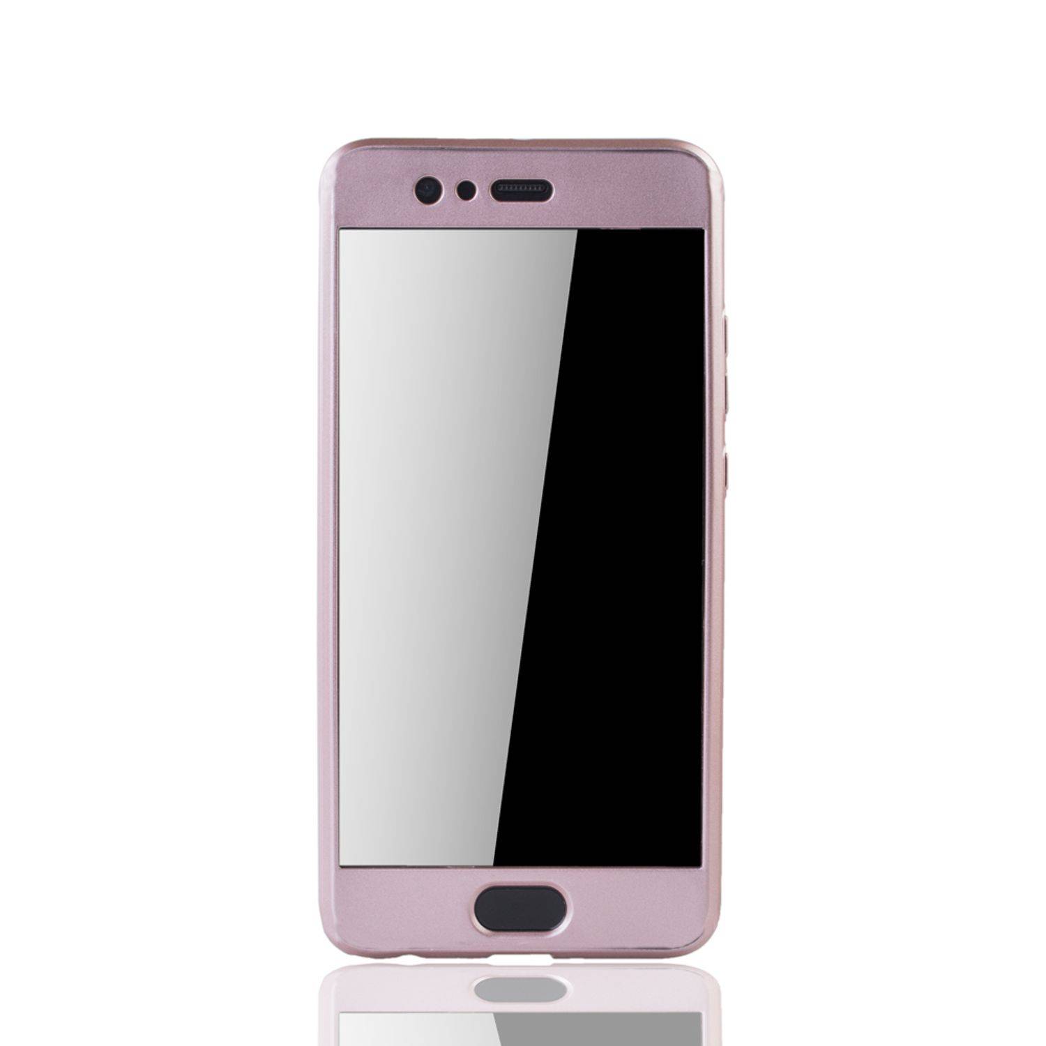 Huawei P10 Plus Handyhülle 360 Grad Schutz Full Cover Rosa