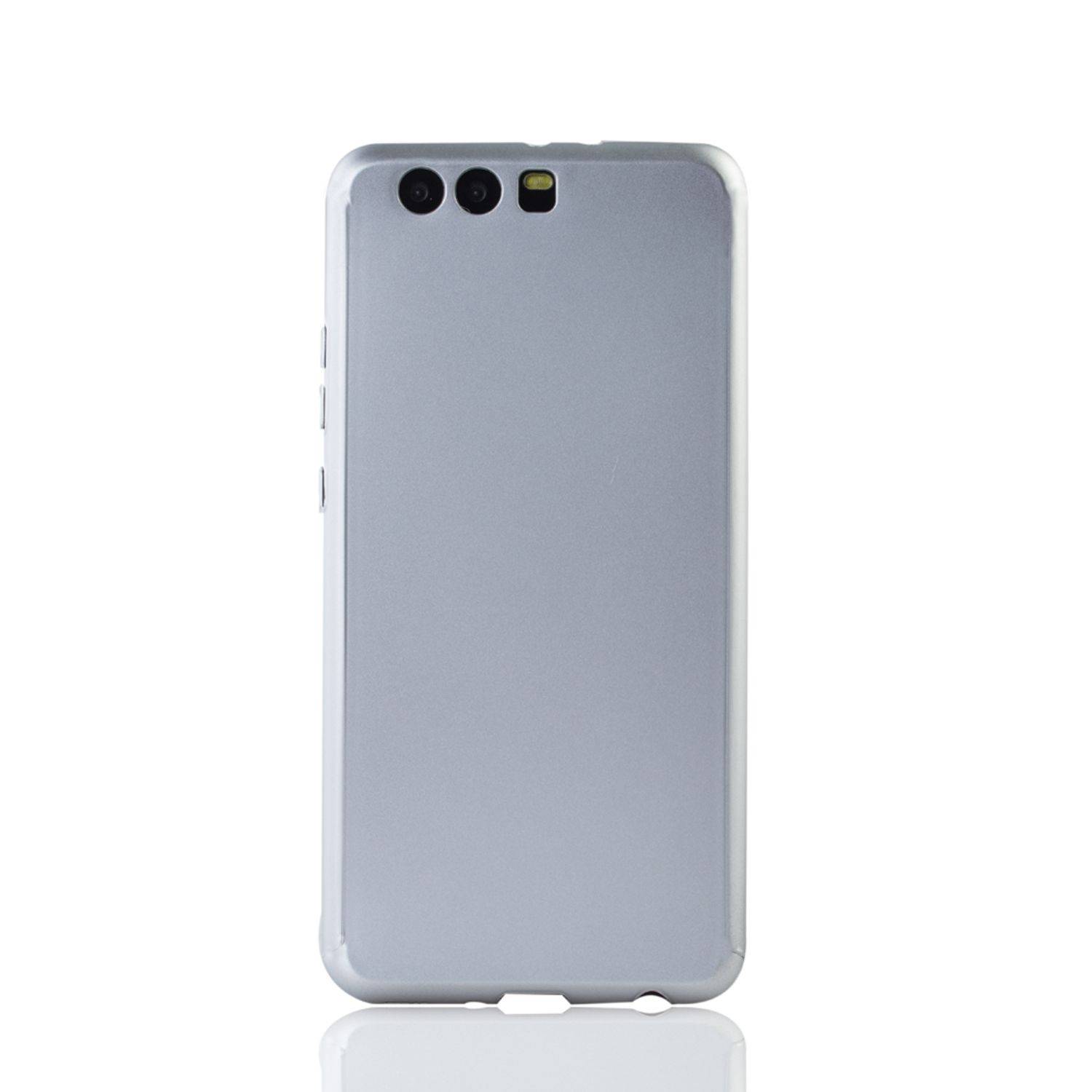 Huawei P10 Plus Handyhülle 360 Grad Schutz Full Cover Silber