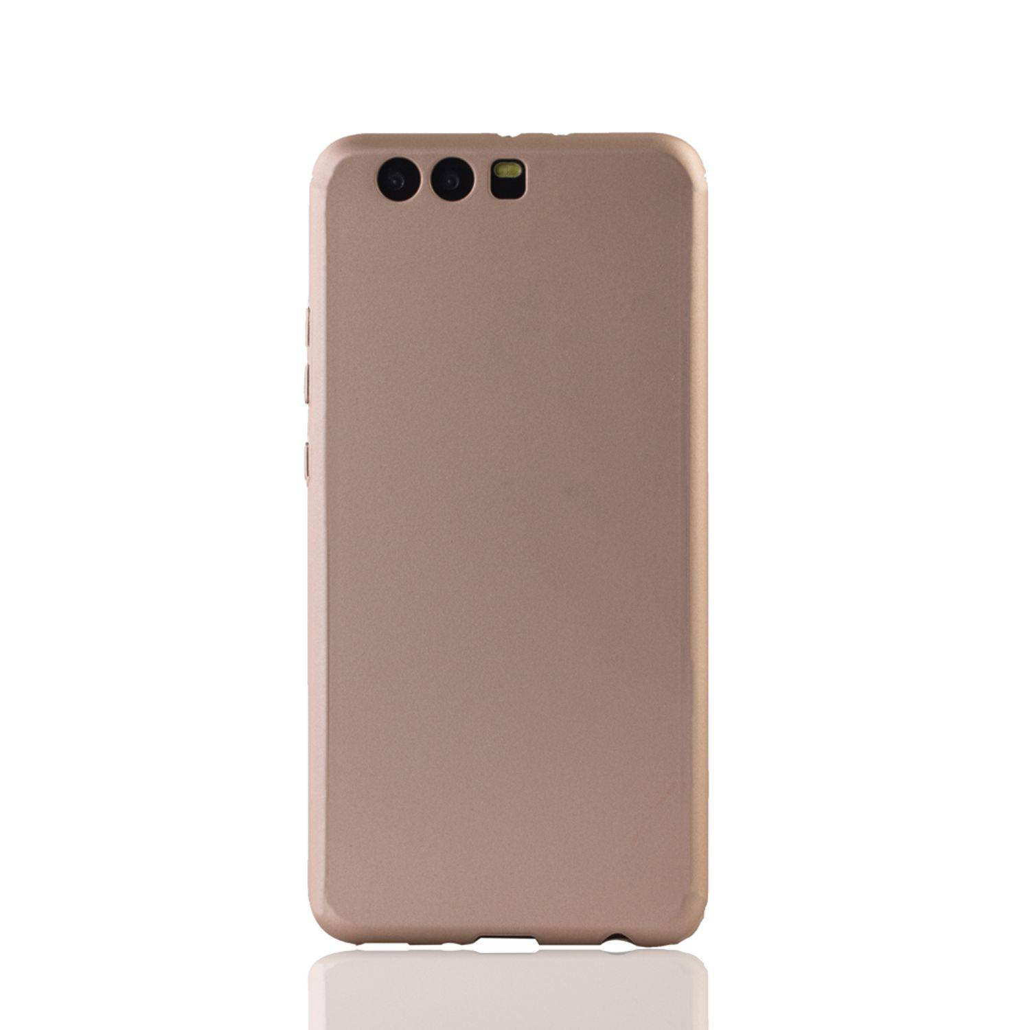 Huawei P10 Plus Handyhülle 360 Grad Schutz Full Cover Gold
