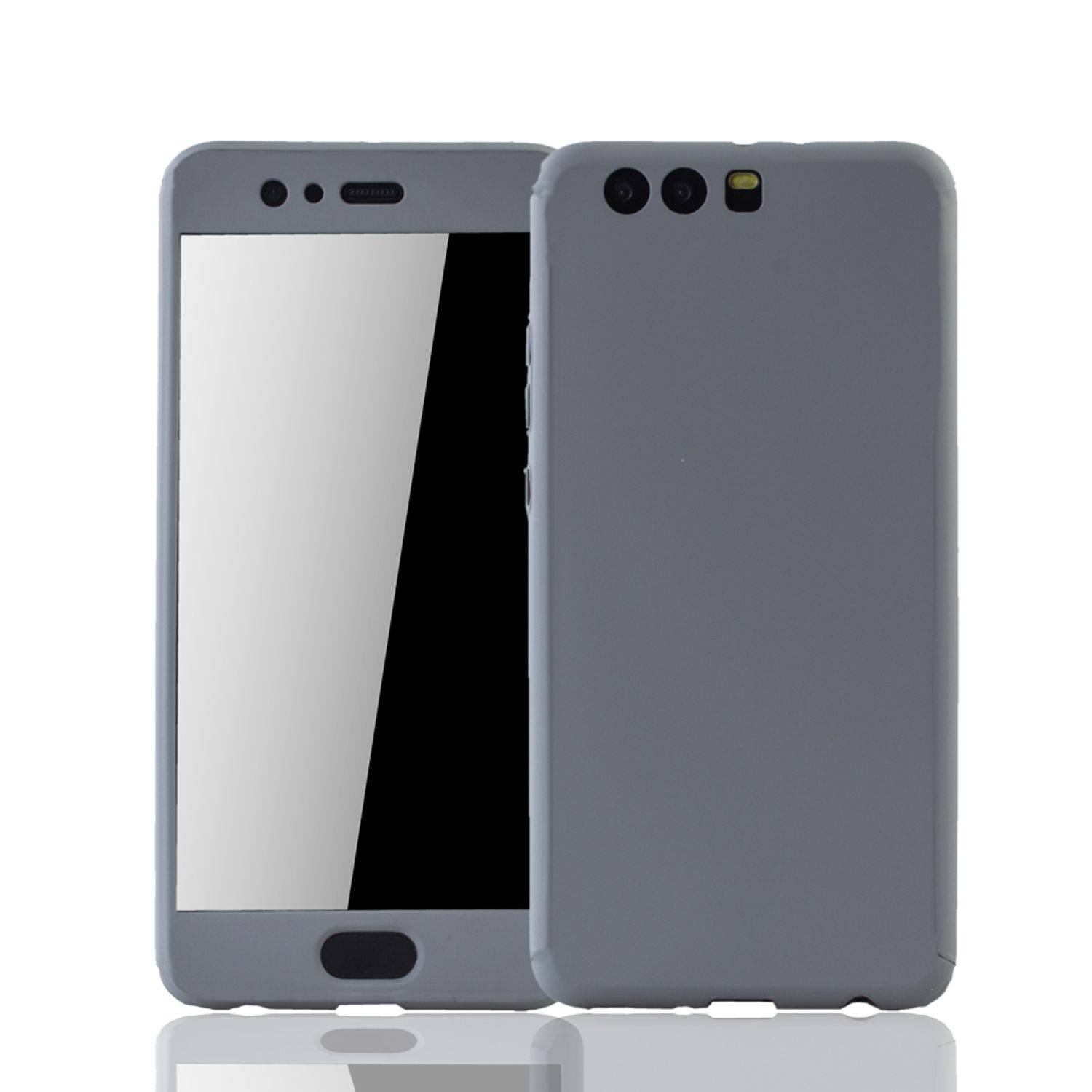 Huawei P10 Plus Handyhülle 360 Grad Schutz Full Cover Grau
