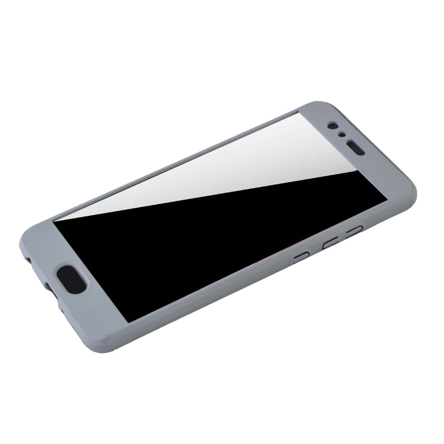 Huawei P10 Plus Handyhülle 360 Grad Schutz Full Cover Grau