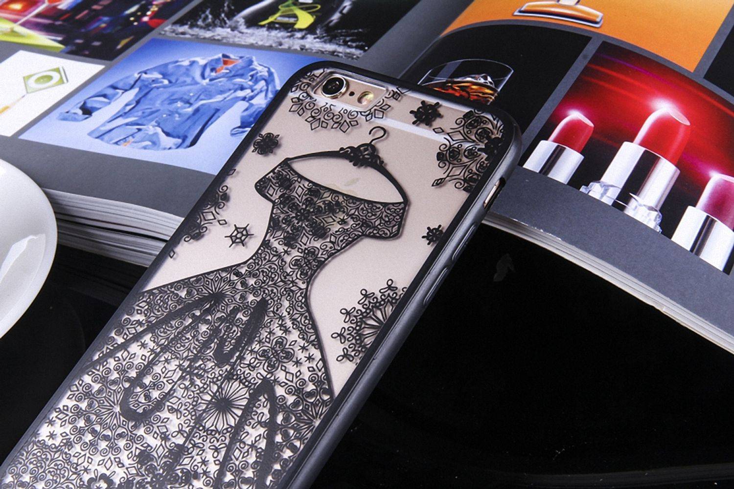 Apple iPhone 8 Plus Handyhülle Backcover Schwarz