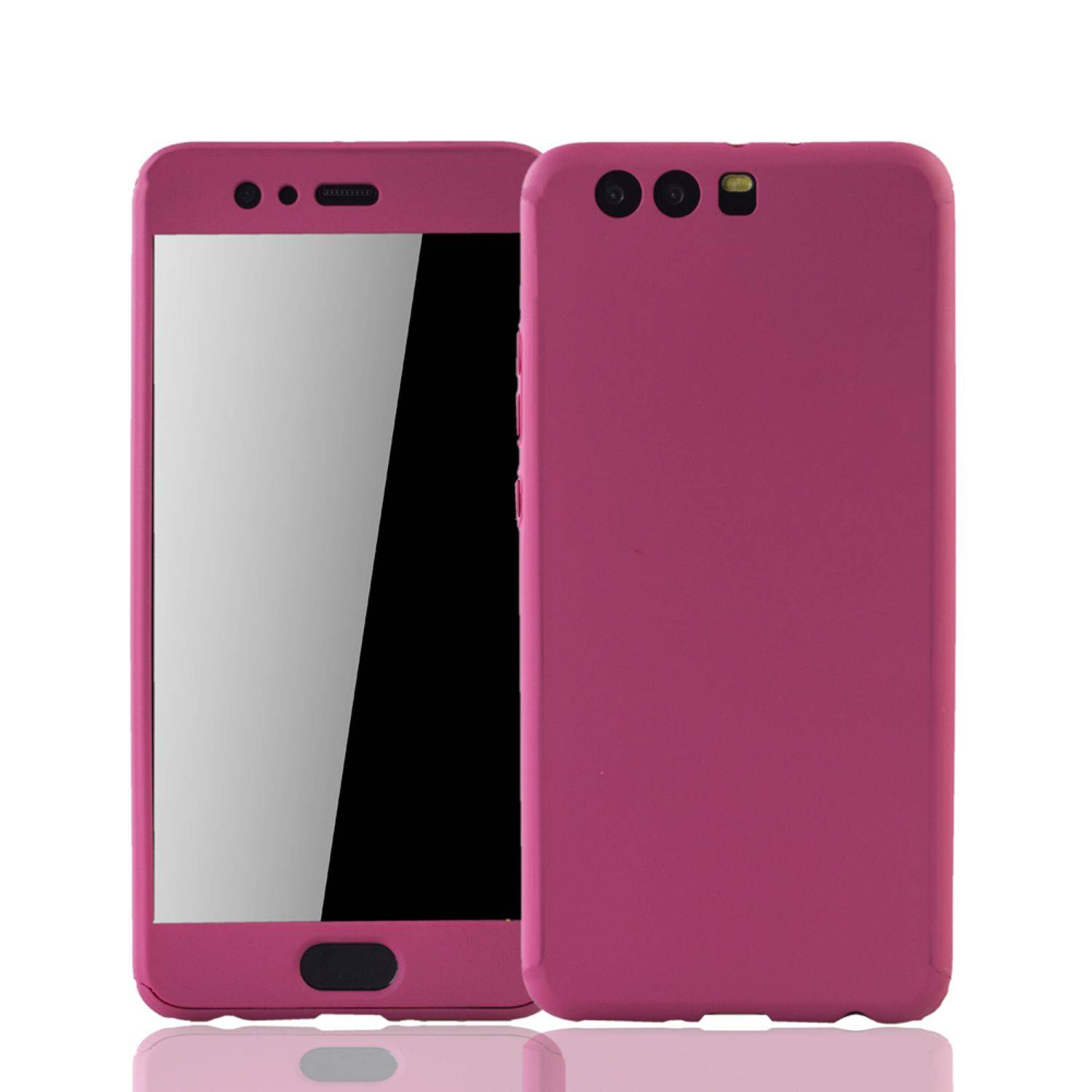 Huawei P10 Plus Handyhülle 360 Grad Schutz Full Cover Rosa