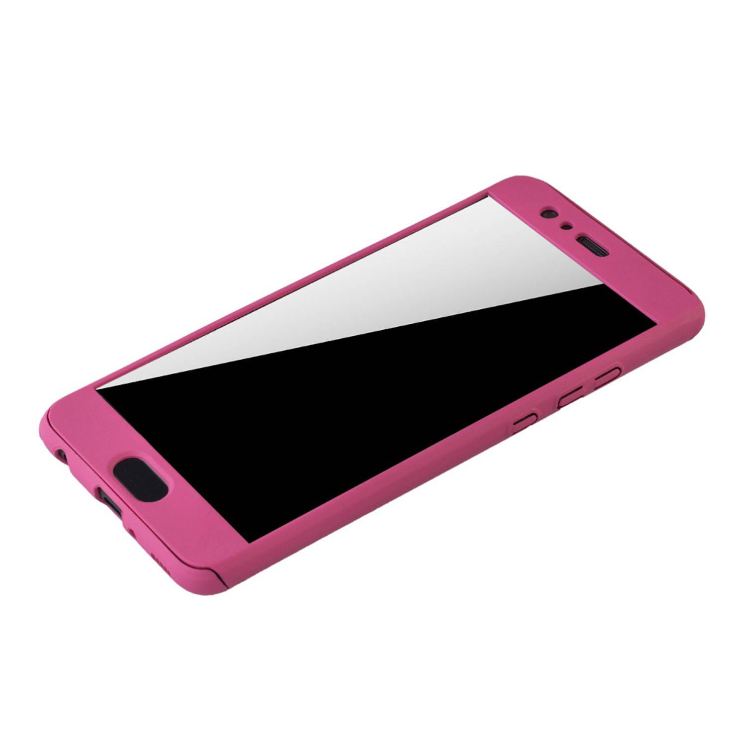 Huawei P10 Plus Handyhülle 360 Grad Schutz Full Cover Rosa