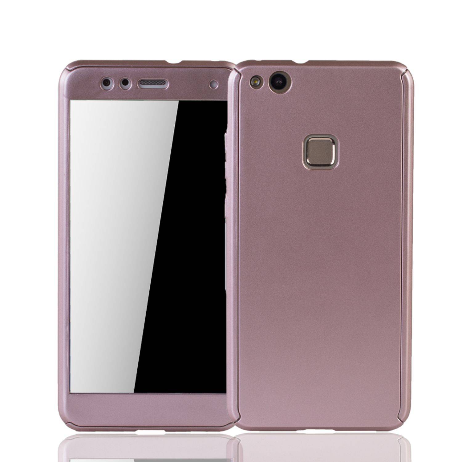 Huawei P10 Lite Handyhülle 360 Grad Schutz Full Cover Rosa