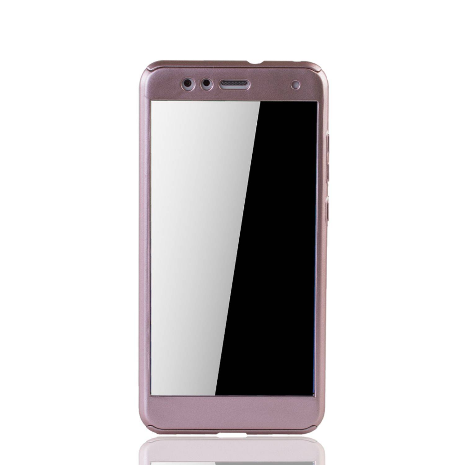 Huawei P10 Lite Handyhülle 360 Grad Schutz Full Cover Rosa