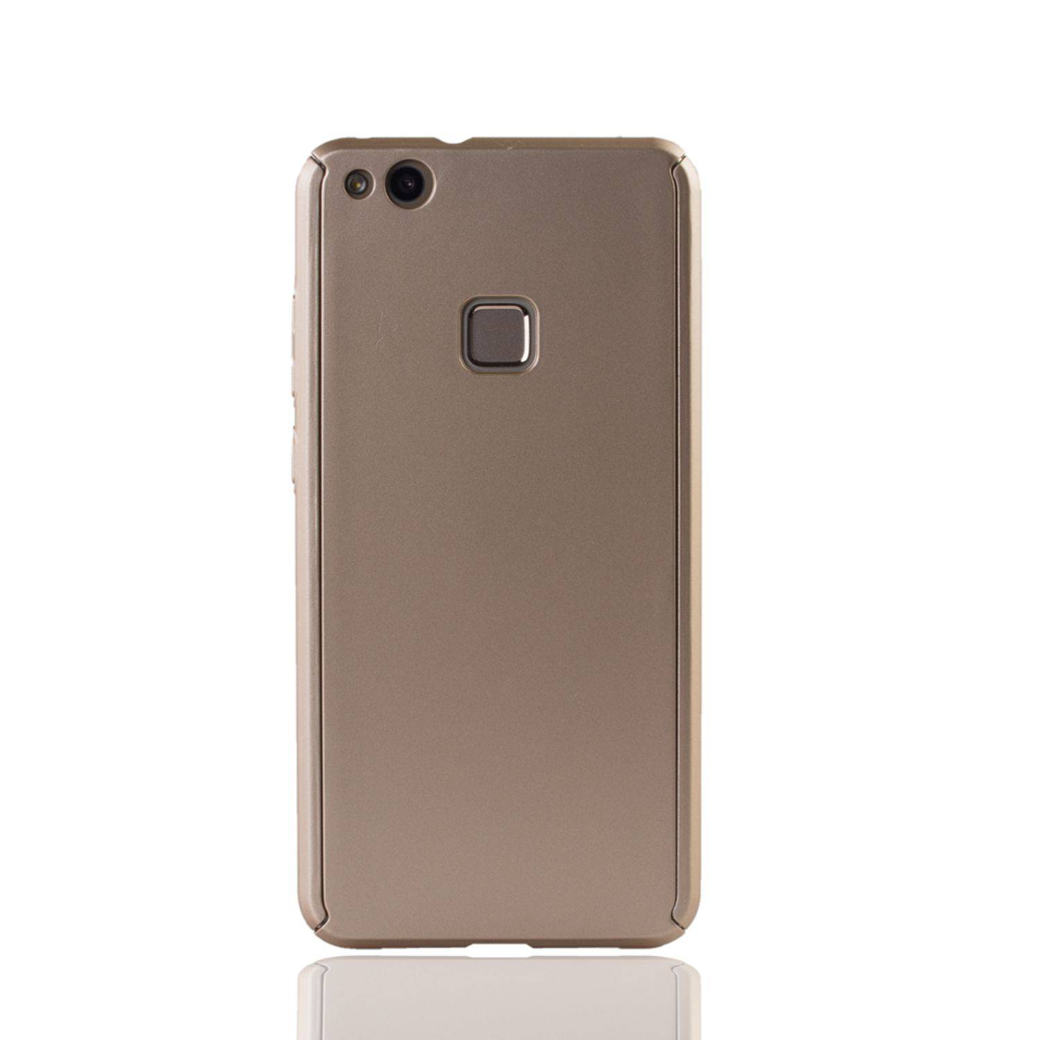 Huawei P10 Lite Handyhülle 360 Grad Schutz Full Cover Gold