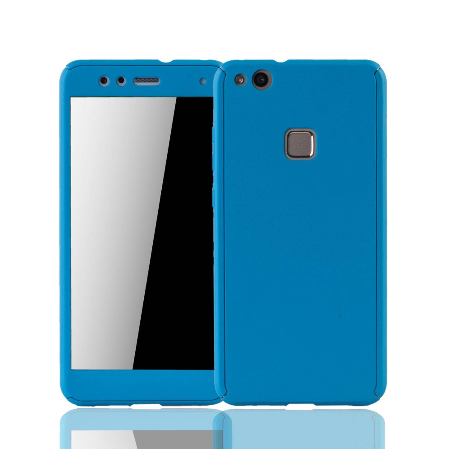 Huawei P10 Lite Handyhülle 360 Grad Schutz Full Cover Blau
