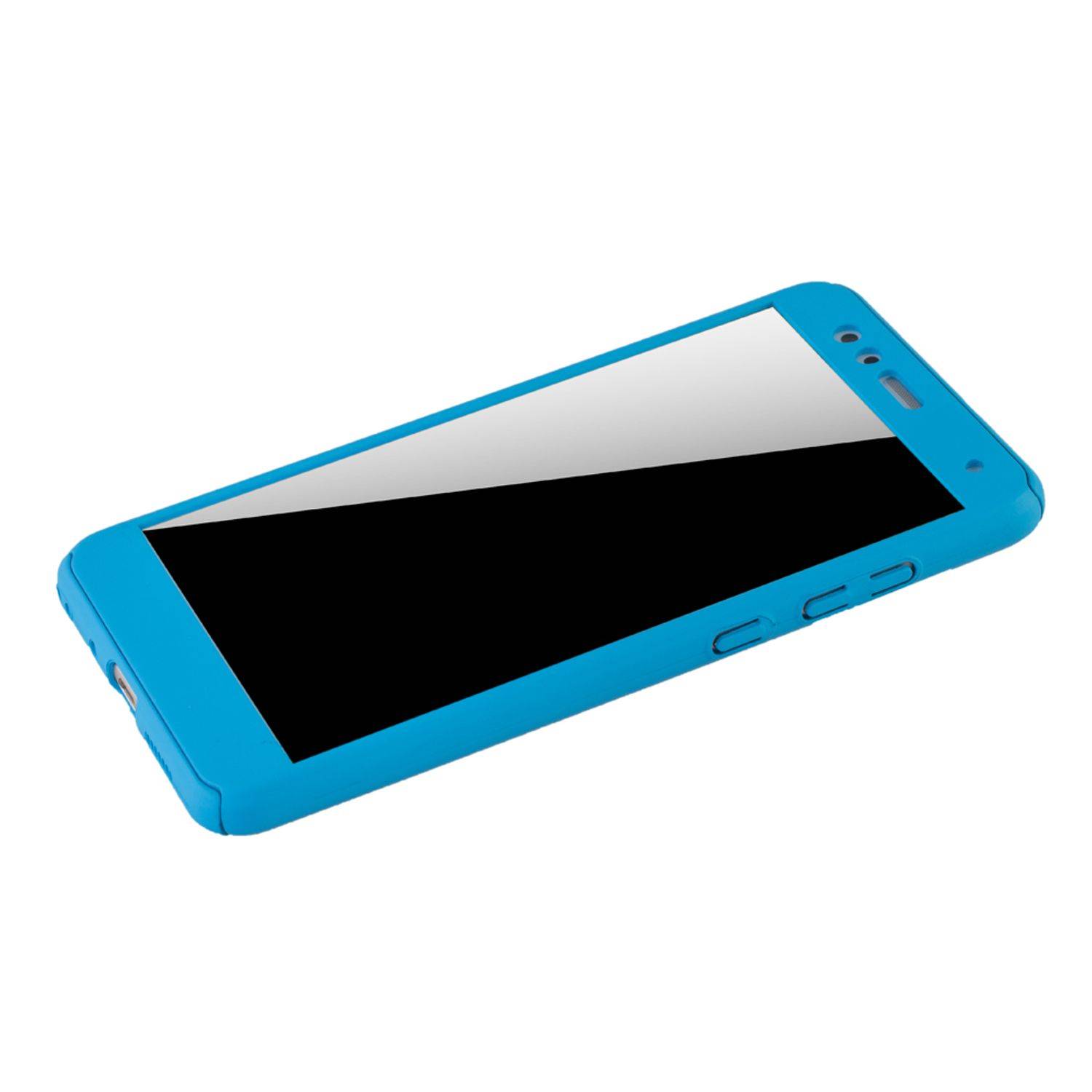 Huawei P10 Lite Handyhülle 360 Grad Schutz Full Cover Blau