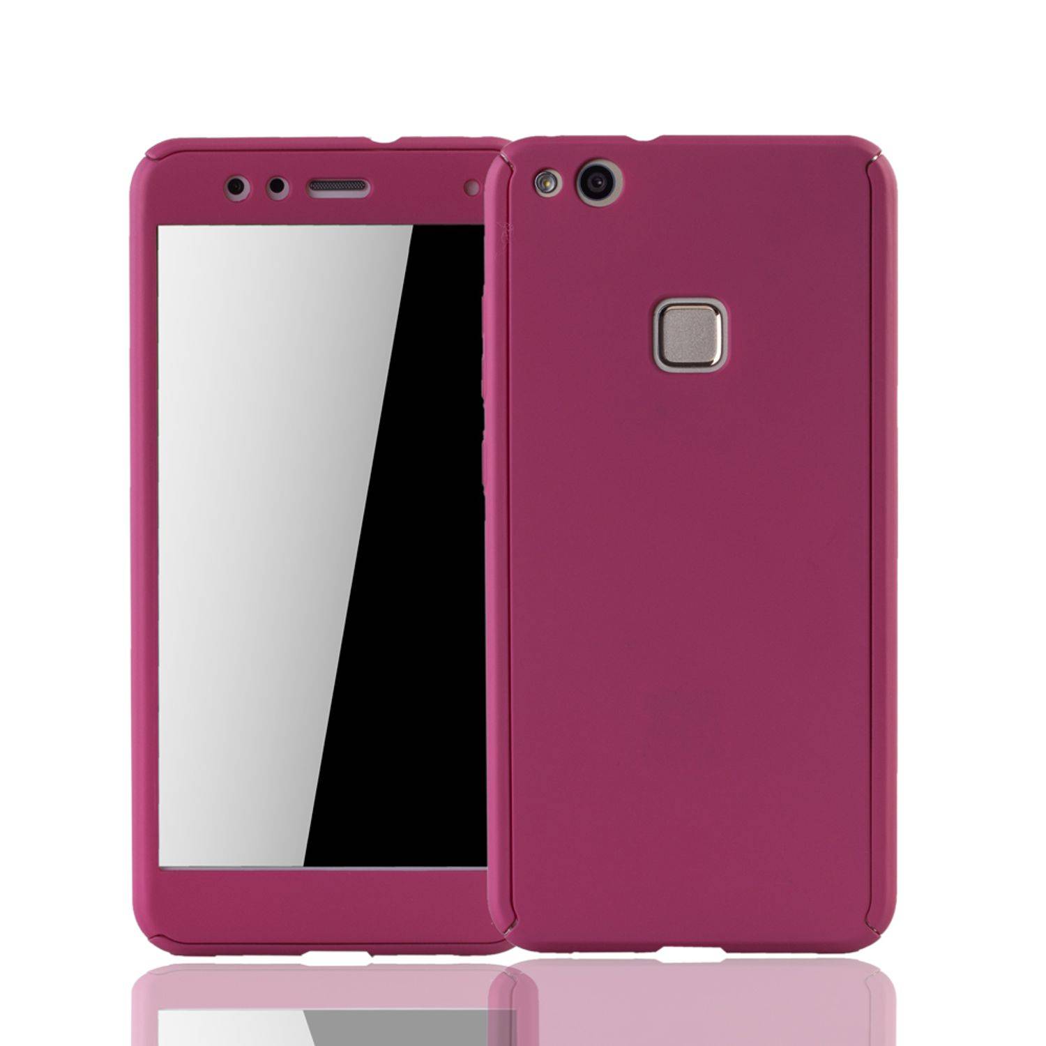 Huawei P10 Lite Handyhülle 360 Grad Schutz Full Cover Rosa