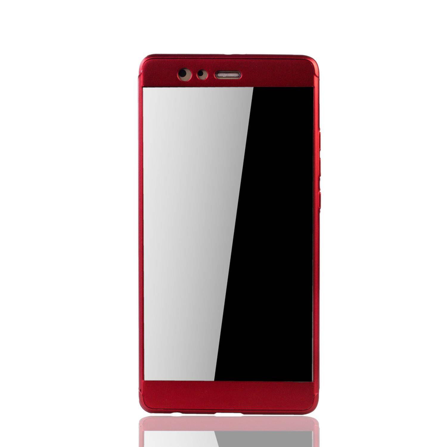 Huawei P9 Plus Handyhülle 360 Grad Schutz Full Cover Rot