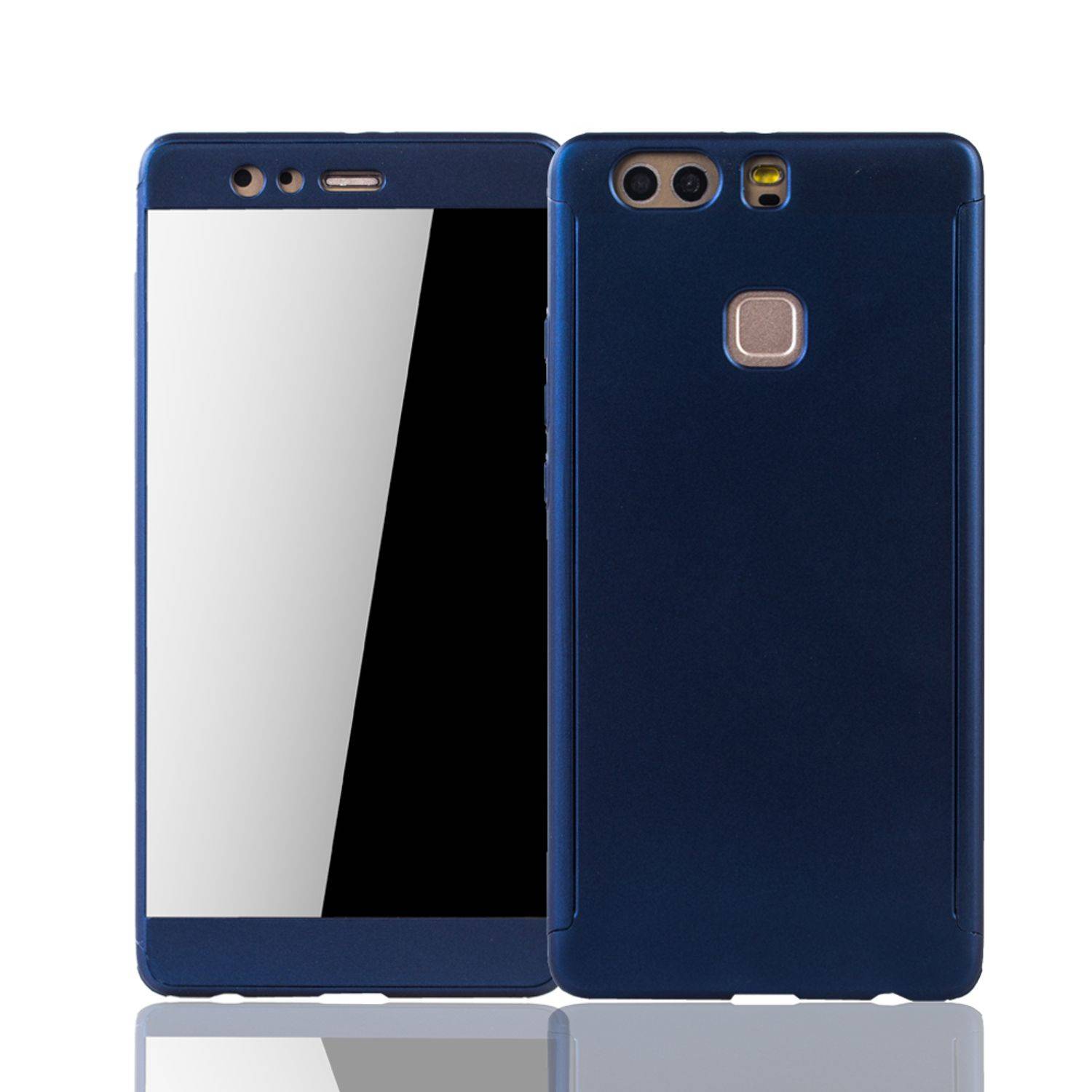 Huawei P9 Plus Handyhülle 360 Grad Schutz Full Cover Blau