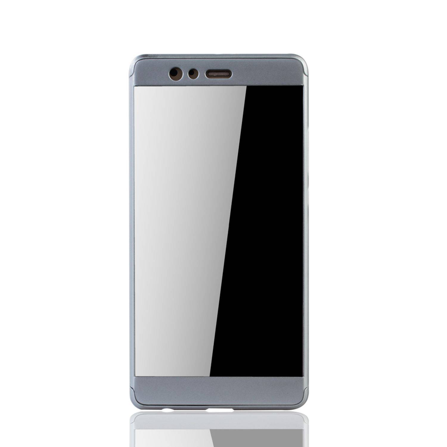 Huawei P9 Plus Handyhülle 360 Grad Schutz Full Cover Silber
