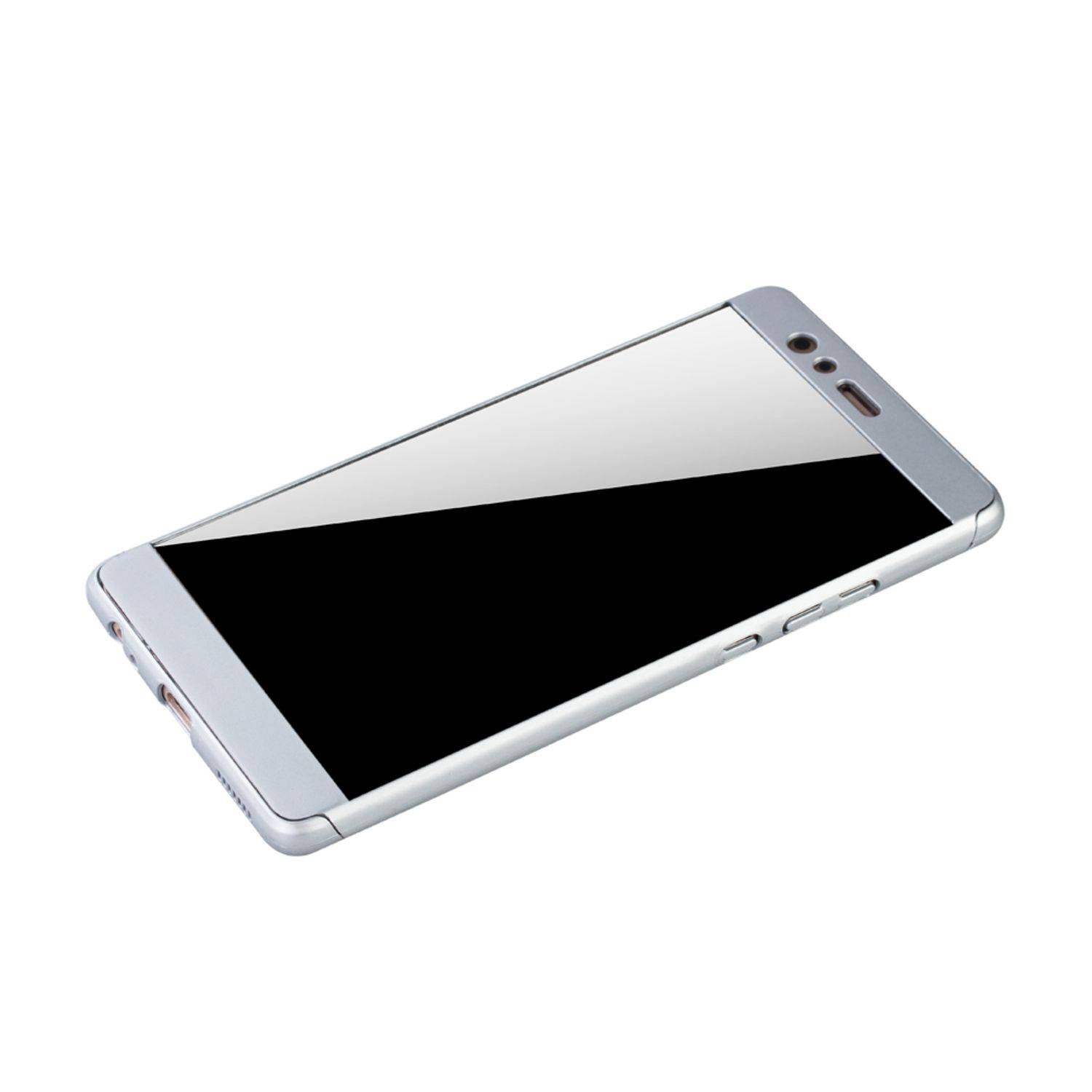 Huawei P9 Plus Handyhülle 360 Grad Schutz Full Cover Silber