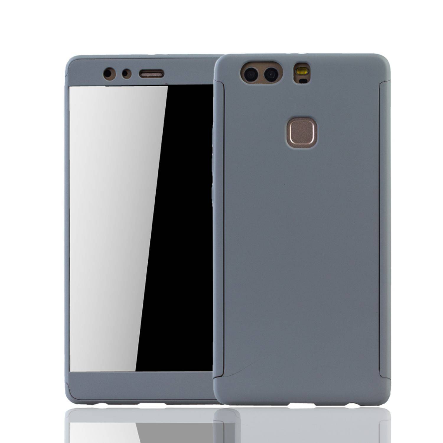 Huawei P9 Plus Handyhülle 360 Grad Schutz Full Cover Grau