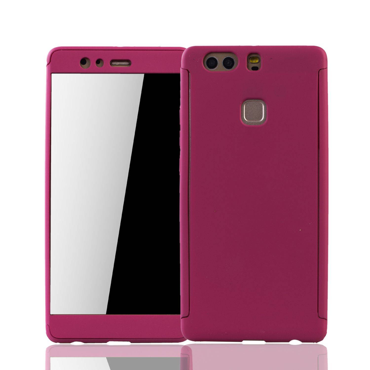 Huawei P9 Plus Handyhülle 360 Grad Schutz Full Cover Rosa
