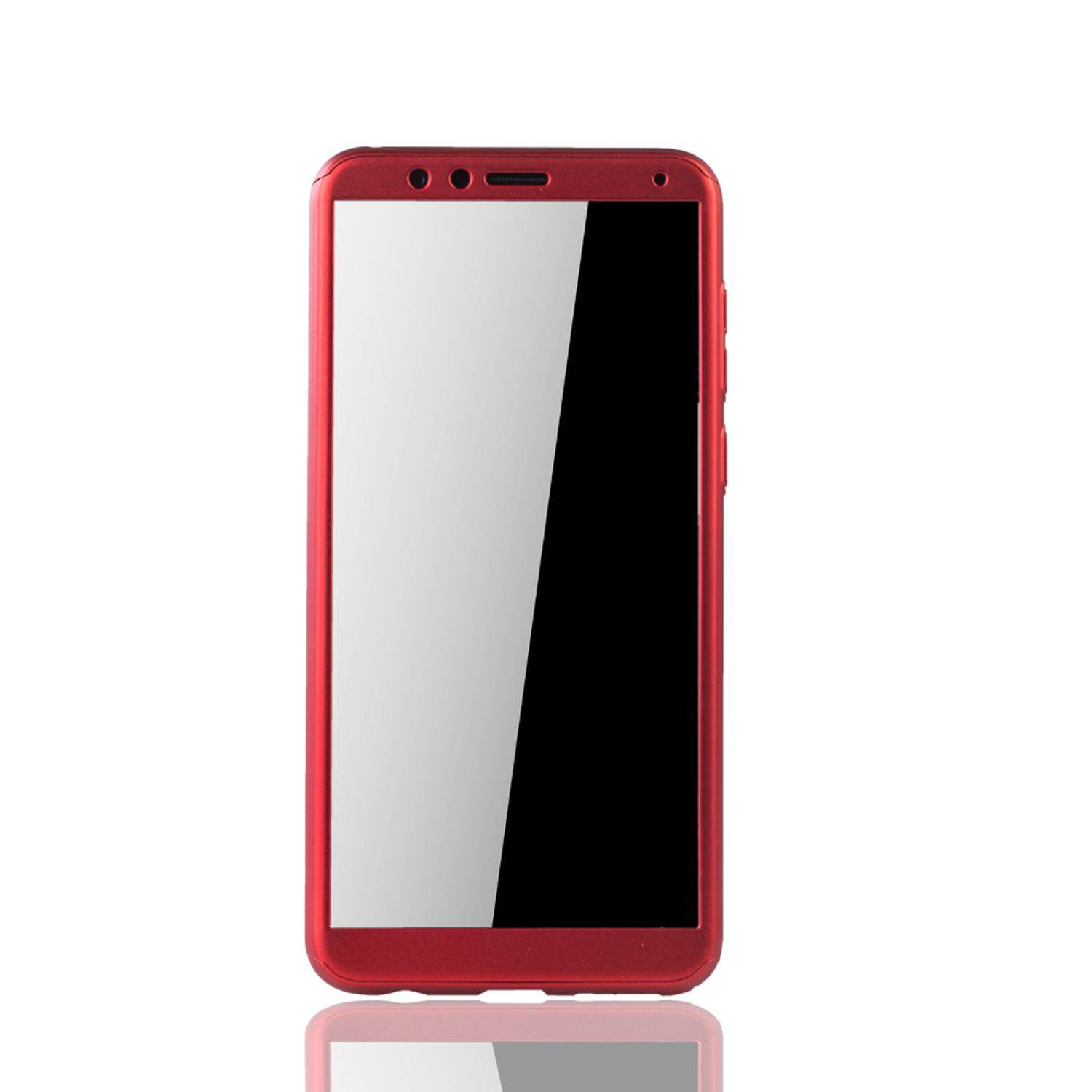 Huawei Honor 7X Handyhülle 360 Grad Schutz Full Cover Rot