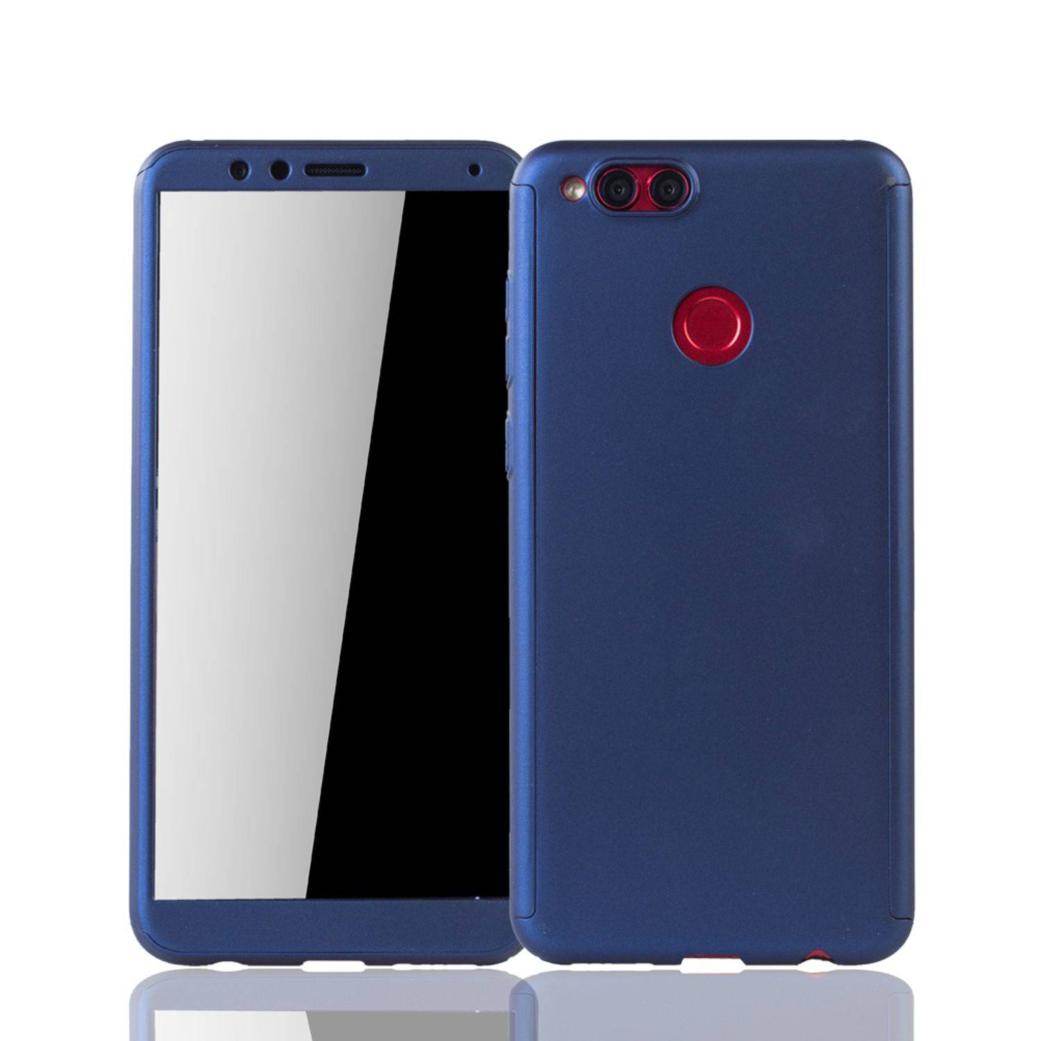 Huawei Honor 7X Handyhülle 360 Grad Schutz Full Cover Blau