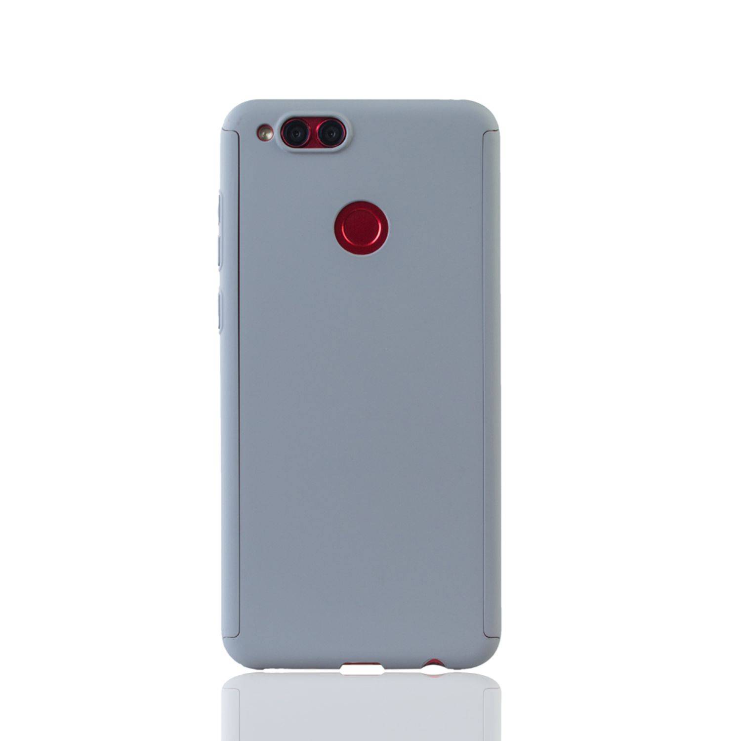 Huawei Honor 7X Handyhülle 360 Grad Schutz Full Cover Grau