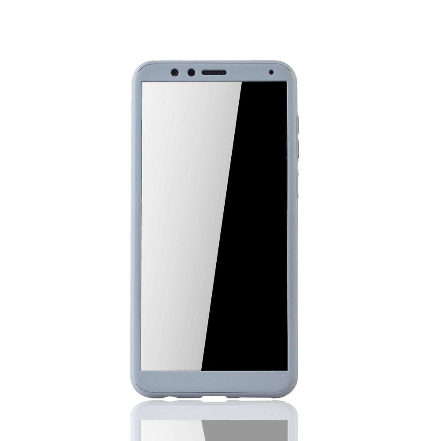 Huawei Honor 7X Handyhülle 360 Grad Schutz Full Cover Grau