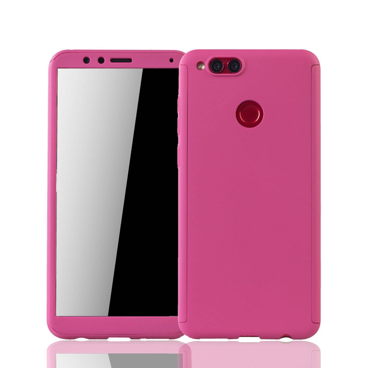 Huawei Honor 7X Handyhülle 360 Grad Schutz Full Cover Rosa