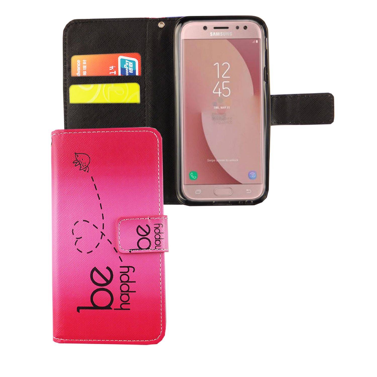Samsung Galaxy J5 (2017) Handyhülle Bookcover Rosa