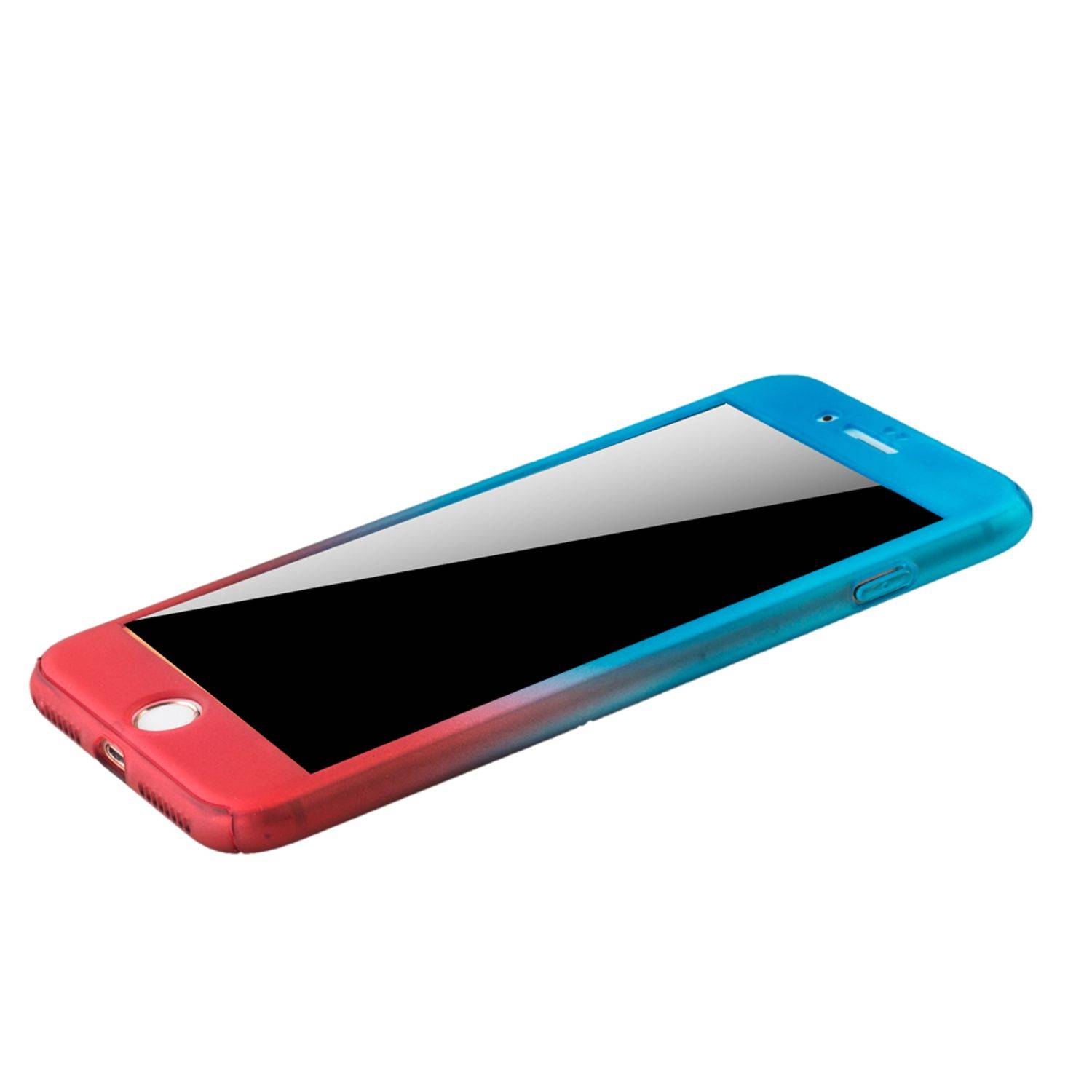 Apple iPhone 8 Plus Handyhülle 360 Grad Schutz Full Cover Mehrfarbig