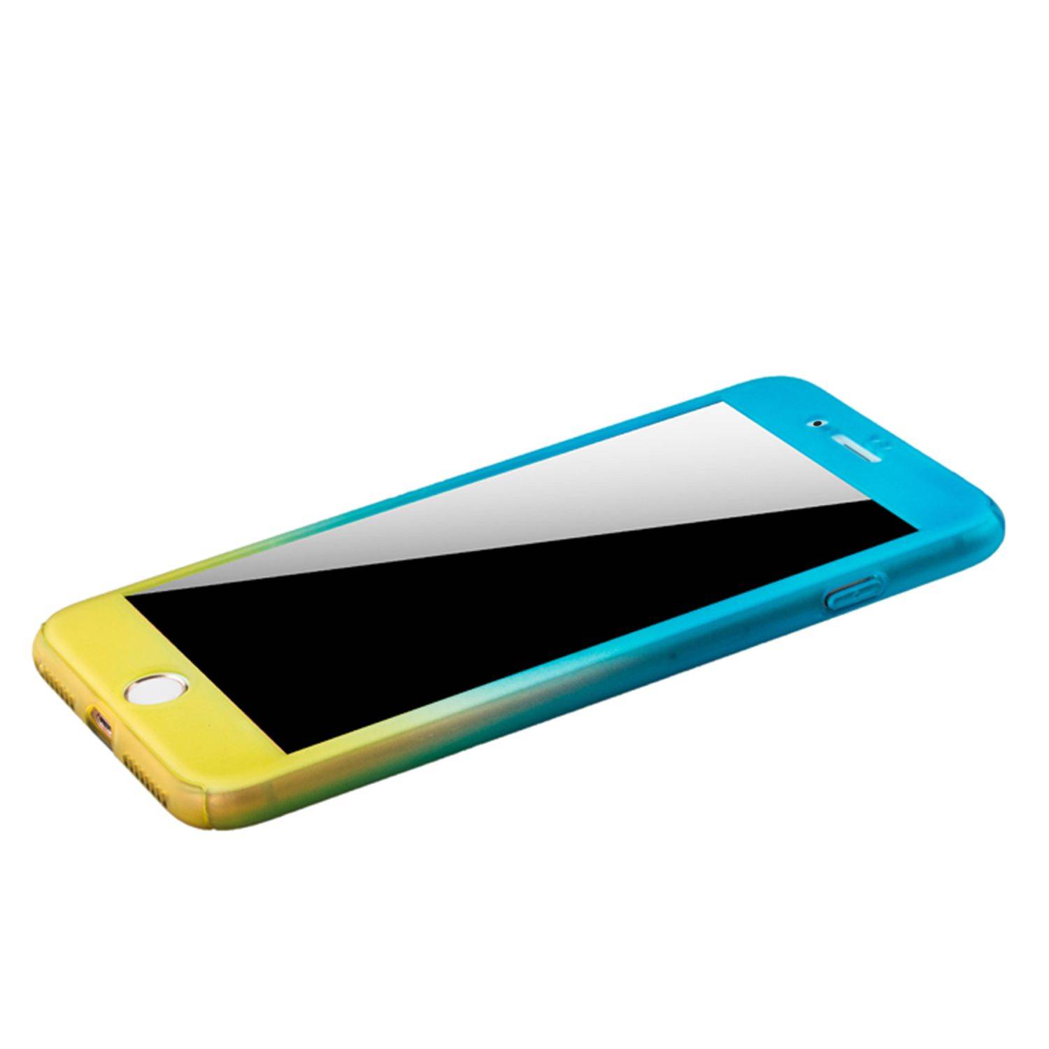 Apple iPhone 8 Plus Handyhülle 360 Grad Schutz Full Cover Mehrfarbig