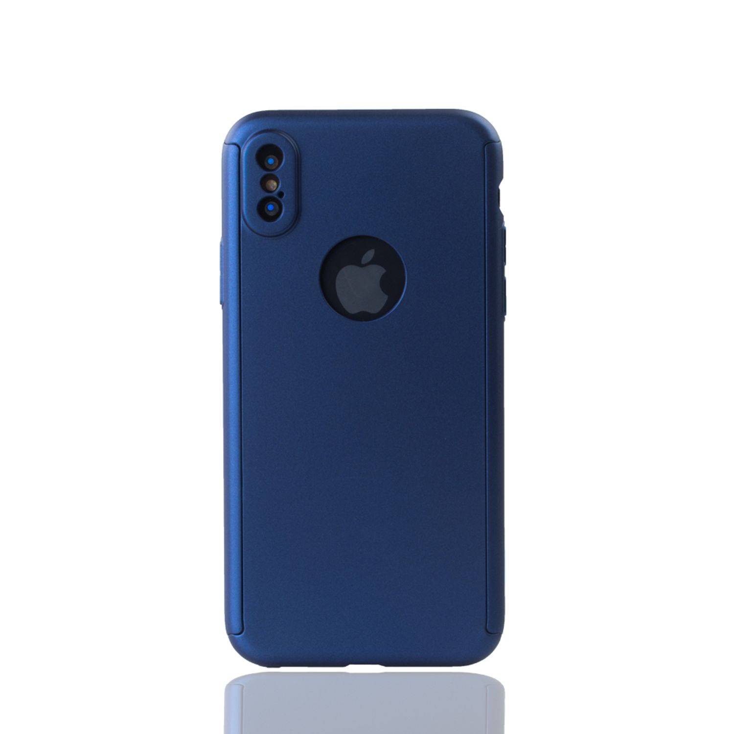 Apple iPhone X / iPhone XS Handyhülle 360 Grad Schutz Full Cover Blau