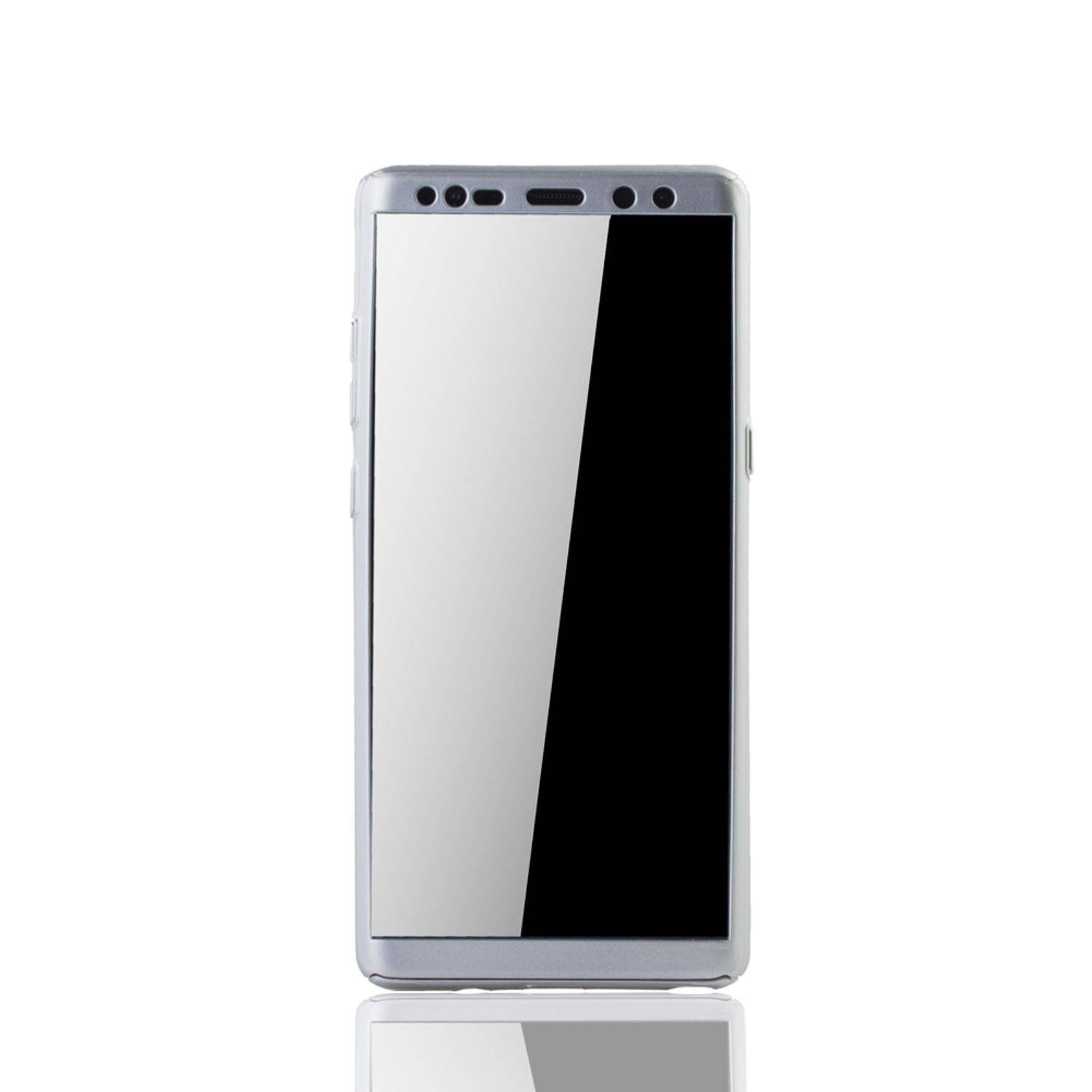 Samsung Galaxy Note 8 Handyhülle 360 Grad Schutz Full Cover Silber