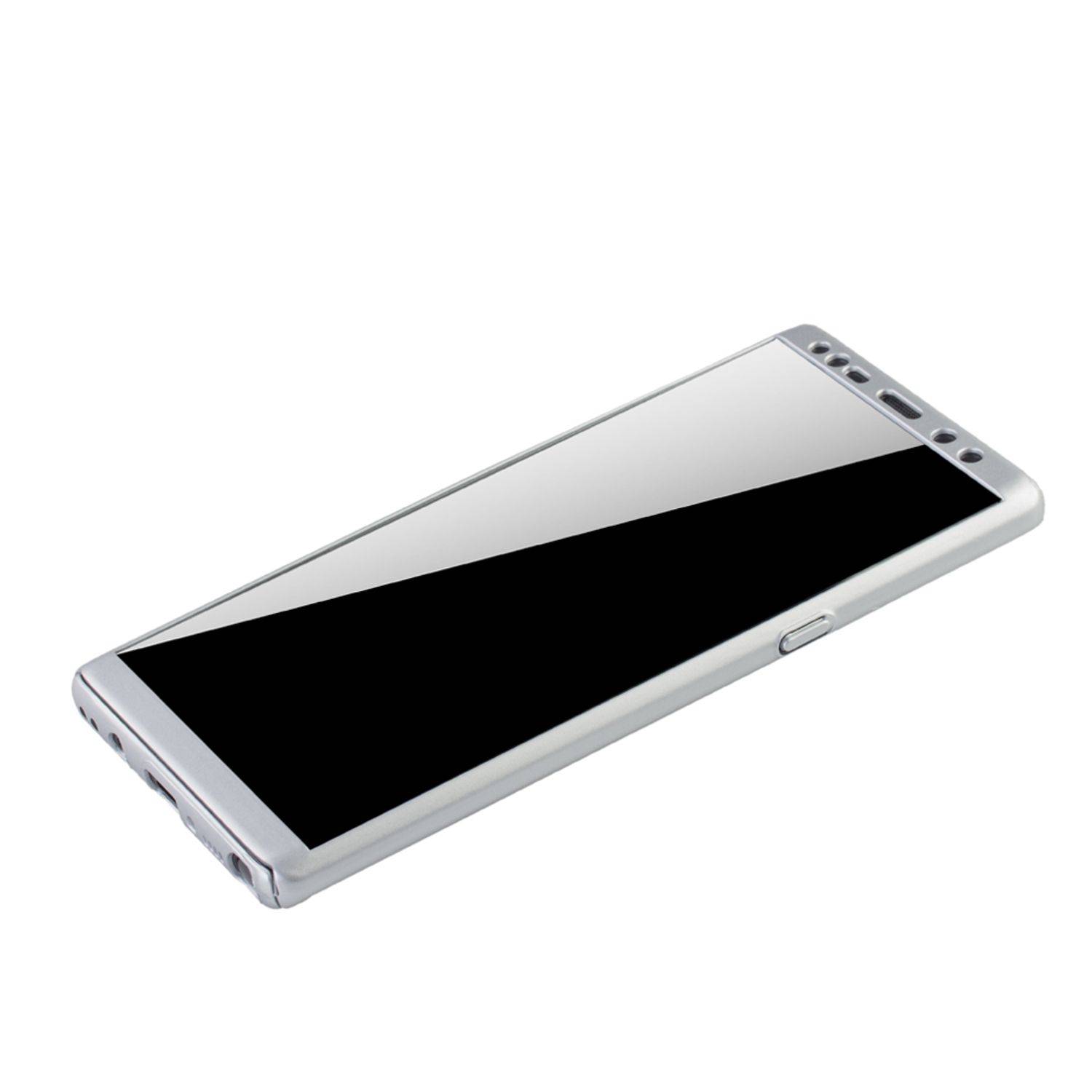 Samsung Galaxy Note 8 Handyhülle 360 Grad Schutz Full Cover Silber