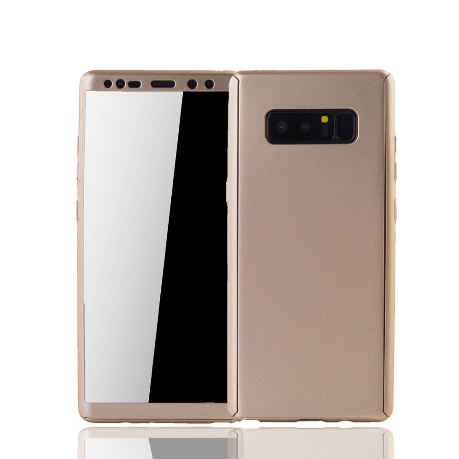 Samsung Galaxy Note 8 Handyhülle 360 Grad Schutz Full Cover Gold