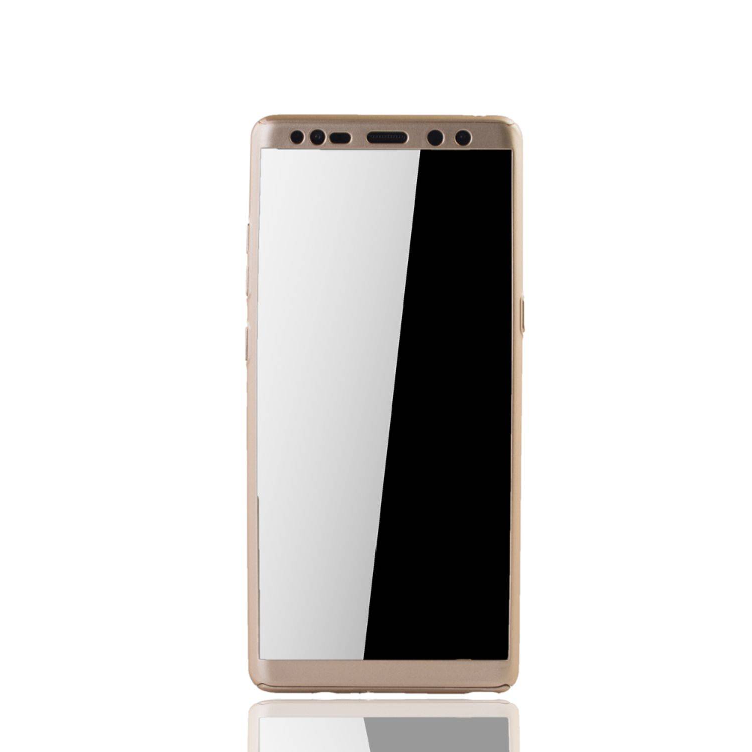 Samsung Galaxy Note 8 Handyhülle 360 Grad Schutz Full Cover Gold