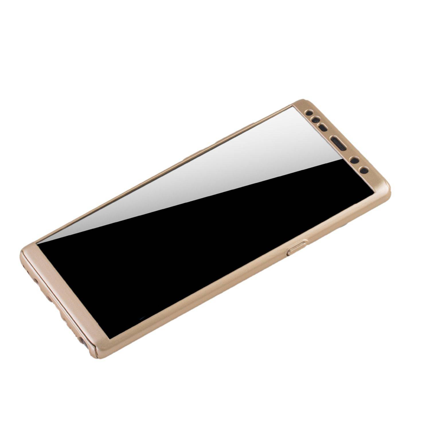 Samsung Galaxy Note 8 Handyhülle 360 Grad Schutz Full Cover Gold