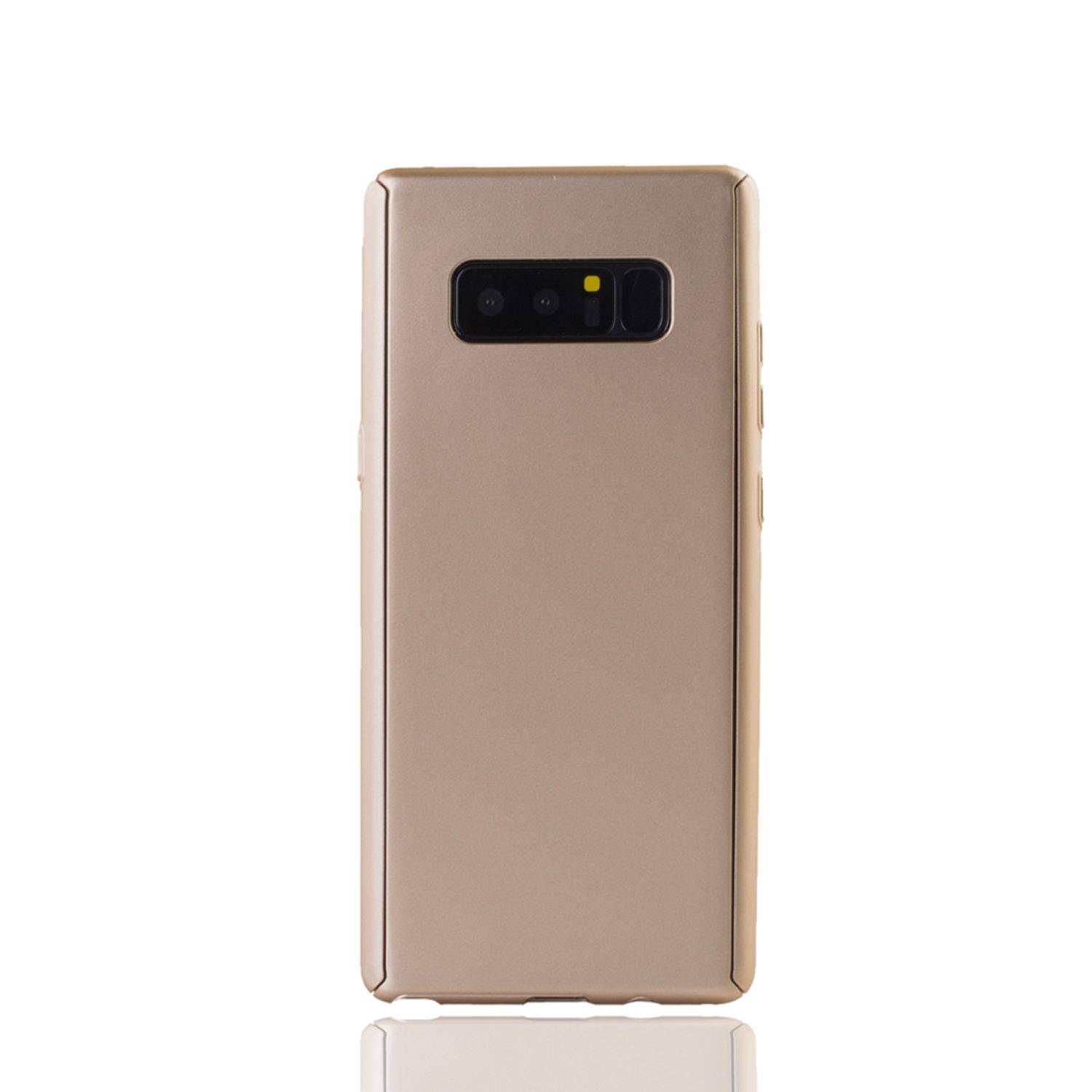 Samsung Galaxy Note 8 Handyhülle 360 Grad Schutz Full Cover Gold