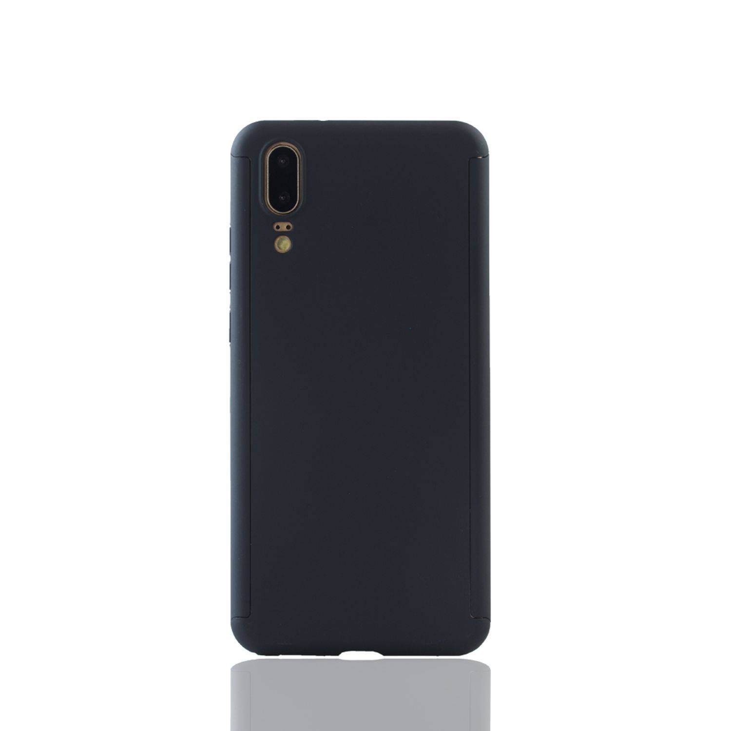 Huawei P20 Handyhülle 360 Grad Schutz Full Cover Schwarz