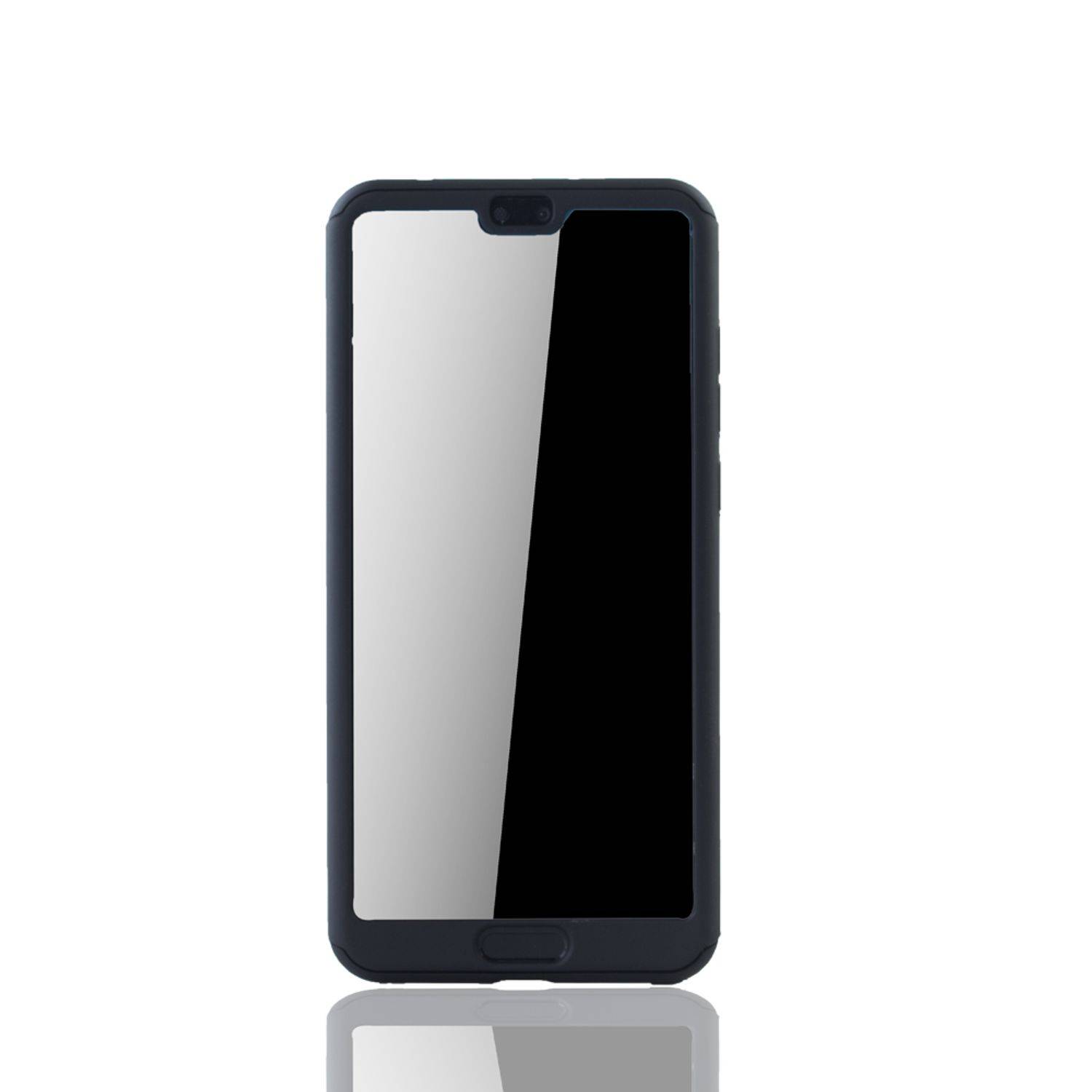 Huawei P20 Handyhülle 360 Grad Schutz Full Cover Schwarz