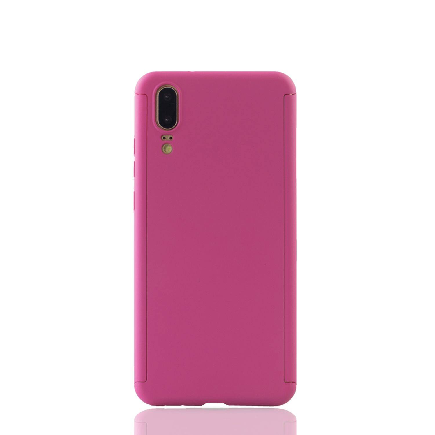 Huawei P20 Handyhülle 360 Grad Schutz Full Cover Rosa