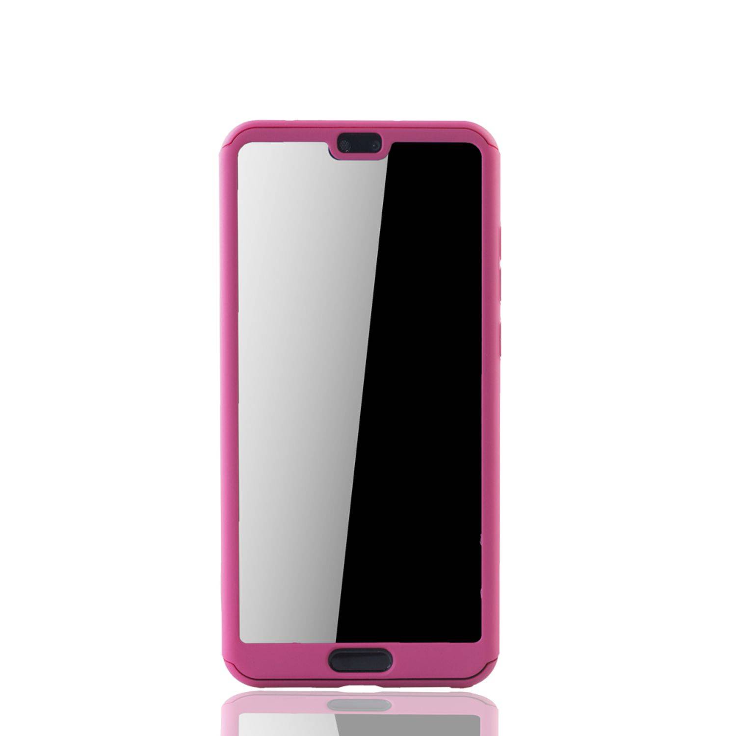 Huawei P20 Handyhülle 360 Grad Schutz Full Cover Rosa