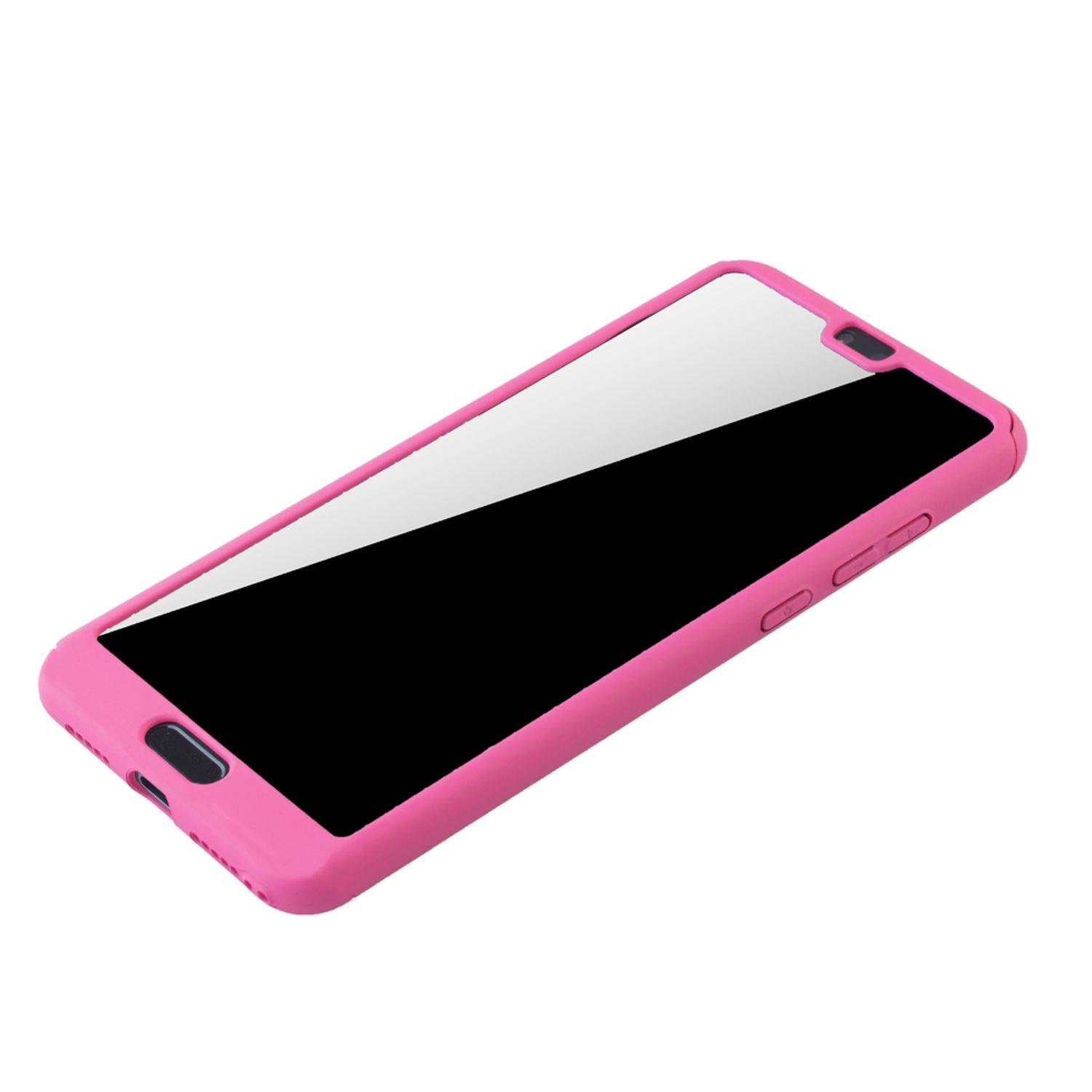 Huawei P20 Handyhülle 360 Grad Schutz Full Cover Rosa