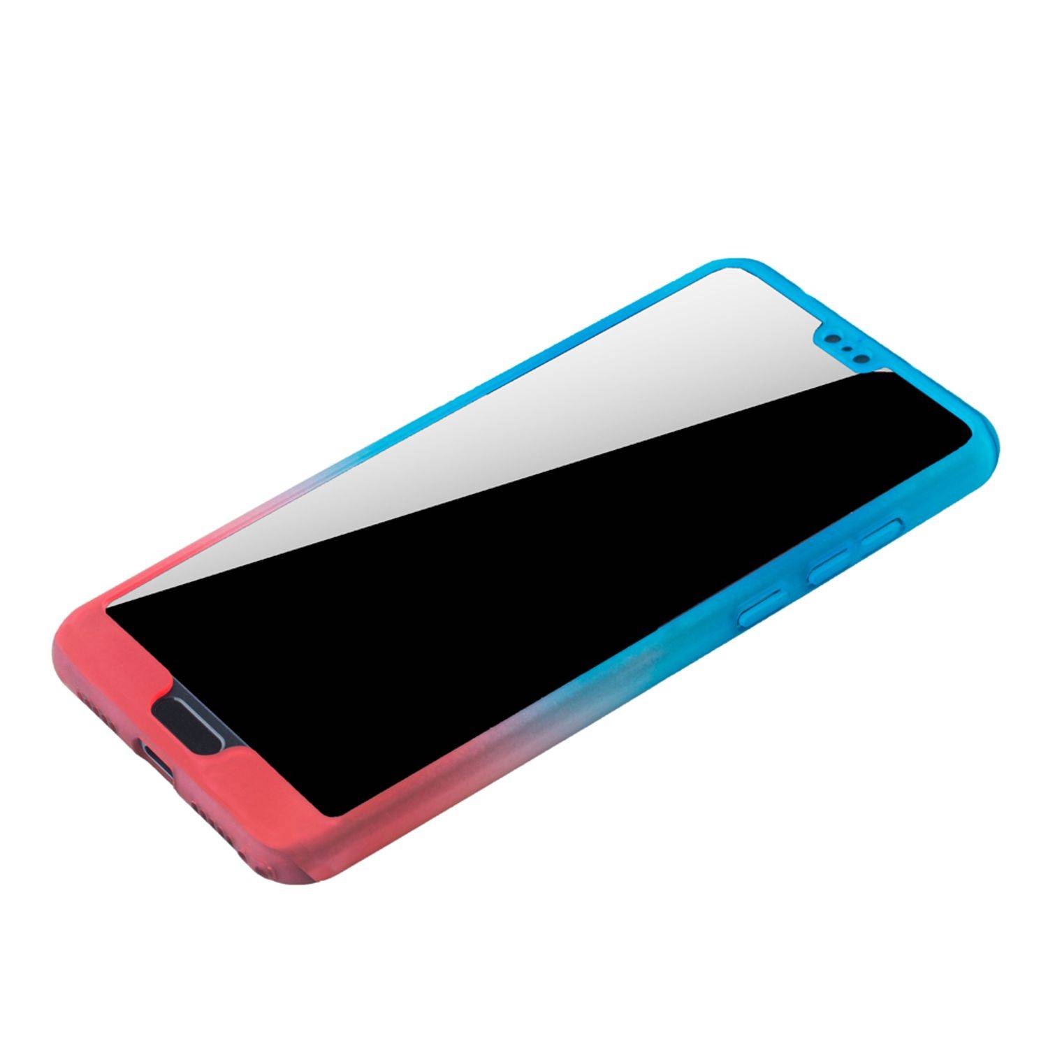 Huawei P20 Handyhülle 360 Grad Schutz Full Cover Mehrfarbig