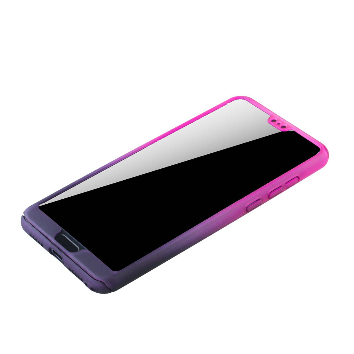Huawei P20 Handyhülle 360 Grad Schutz Full Cover Mehrfarbig