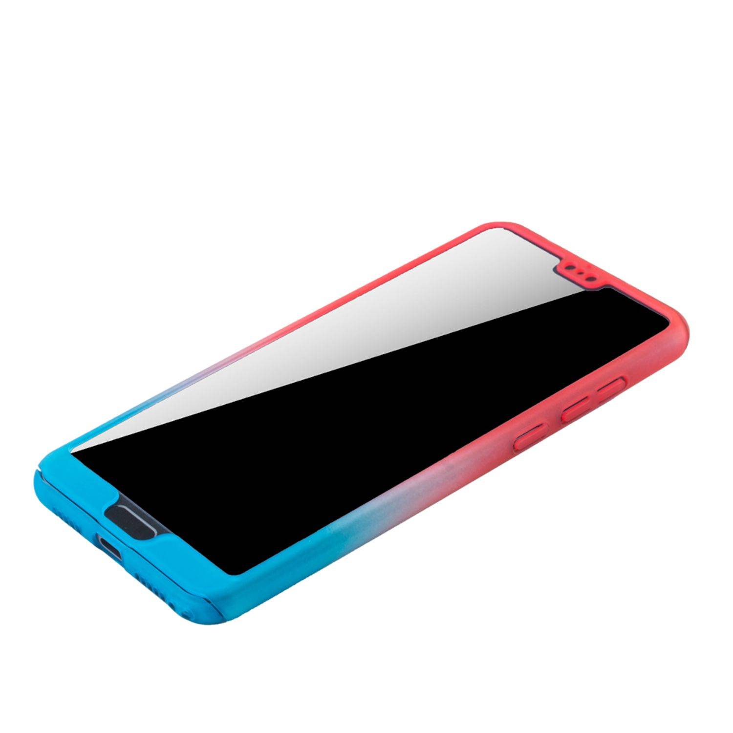 Huawei P20 Handyhülle 360 Grad Schutz Full Cover Mehrfarbig